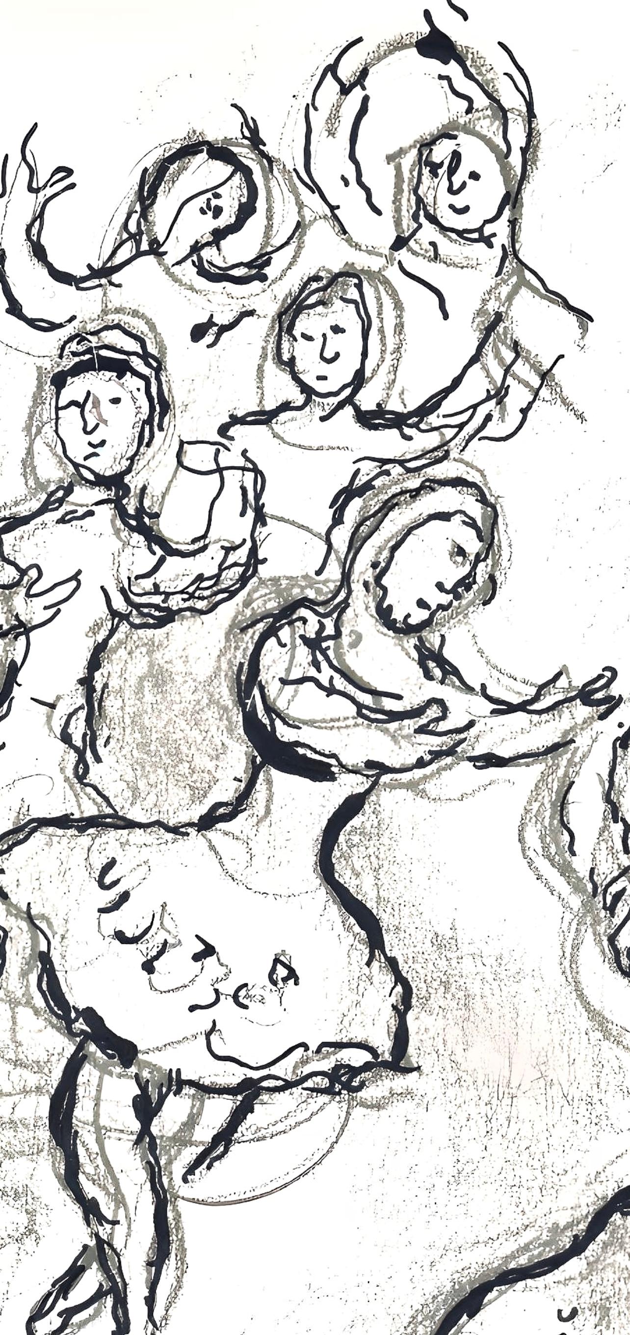 Chagall, Composición (Cramer 61; Mourlot 434), Le plafond de l'Opéra (después) - Print Expresionista de Marc Chagall