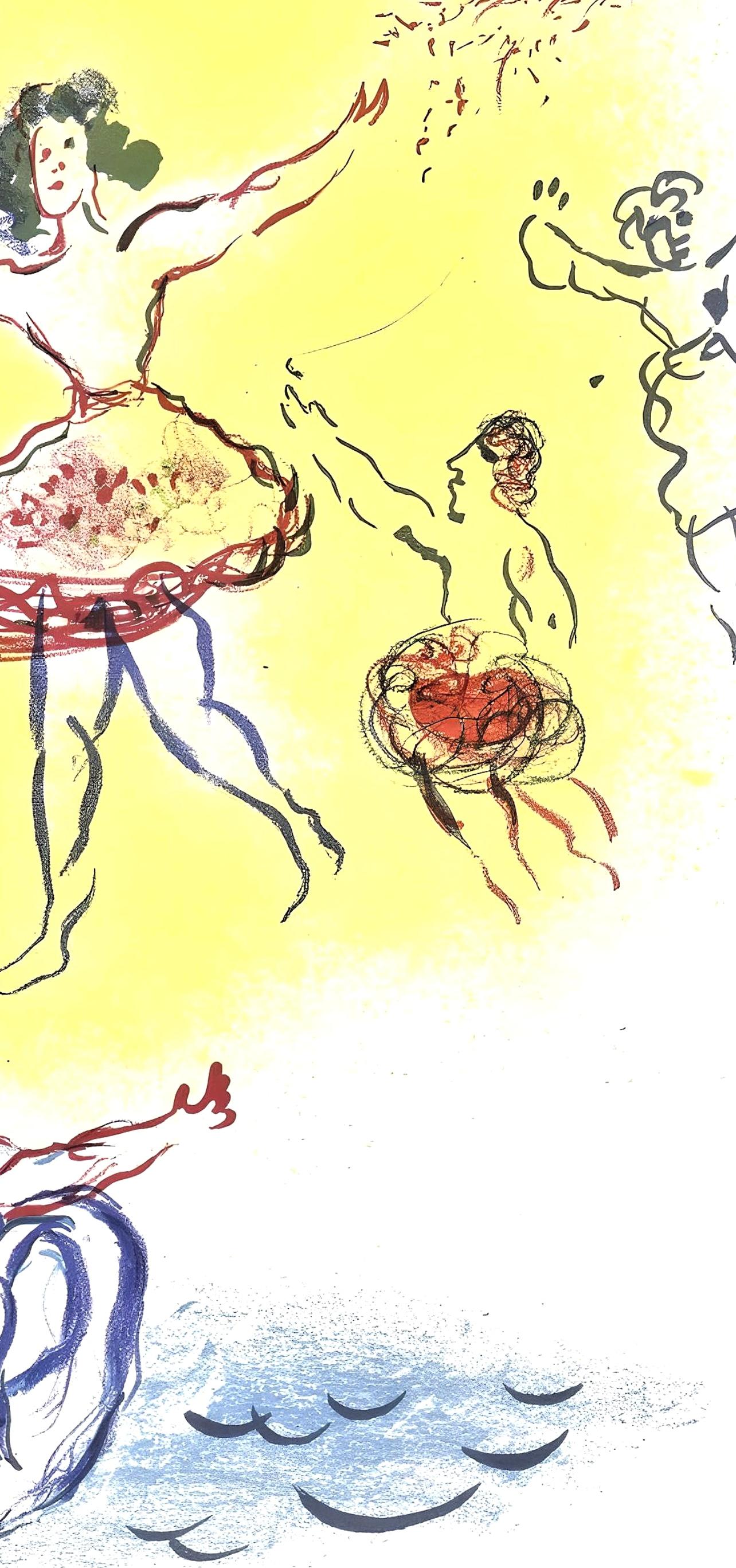 Chagall, Komposition (Cramer 61; Mourlot 434), Le plafond de l'Opéra (nach) (Expressionismus), Print, von Marc Chagall