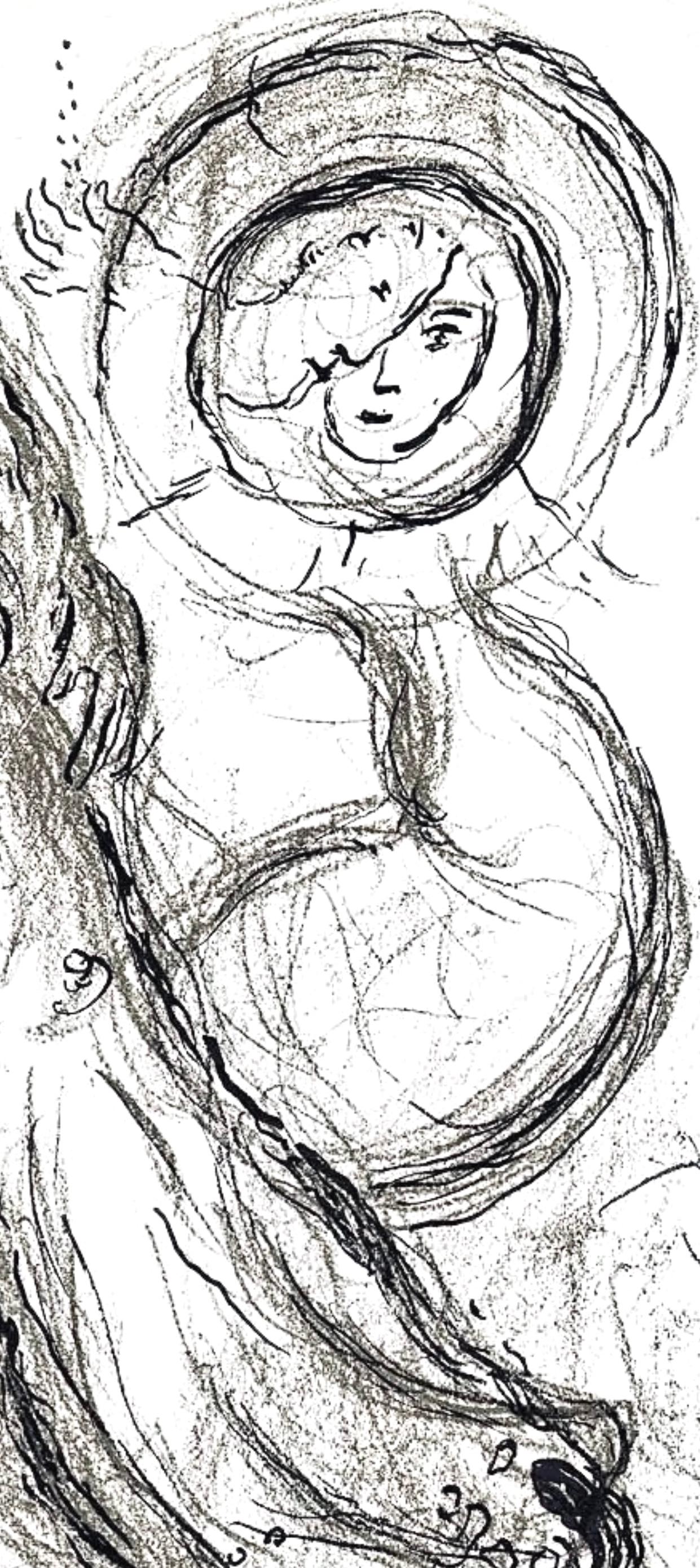 Chagall, Komposition (Cramer 61; Mourlot 434), Le plafond de l'Opéra (nach) (Grau), Landscape Print, von Marc Chagall