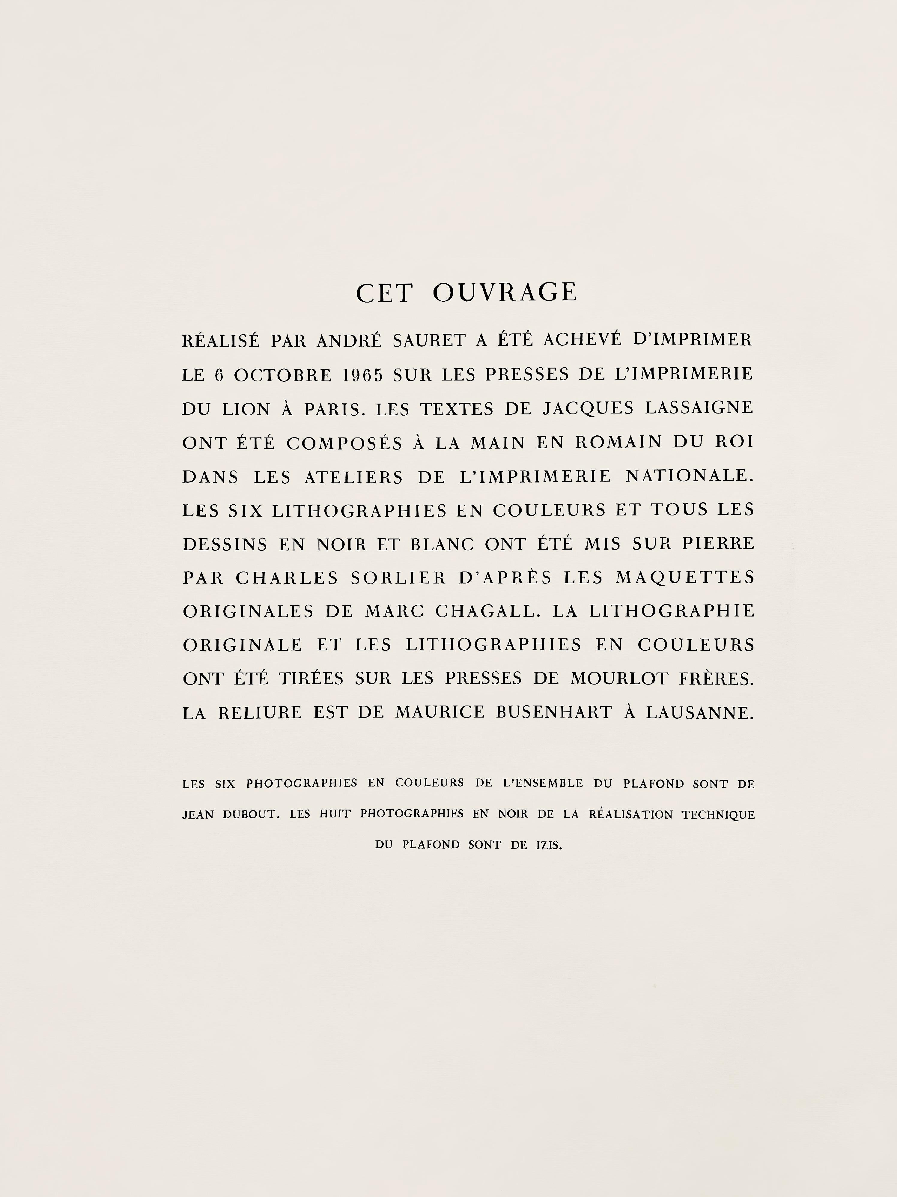 Chagall, Komposition (Cramer 61; Mourlot 434), Le plafond de l'Opéra (nach) im Angebot 3