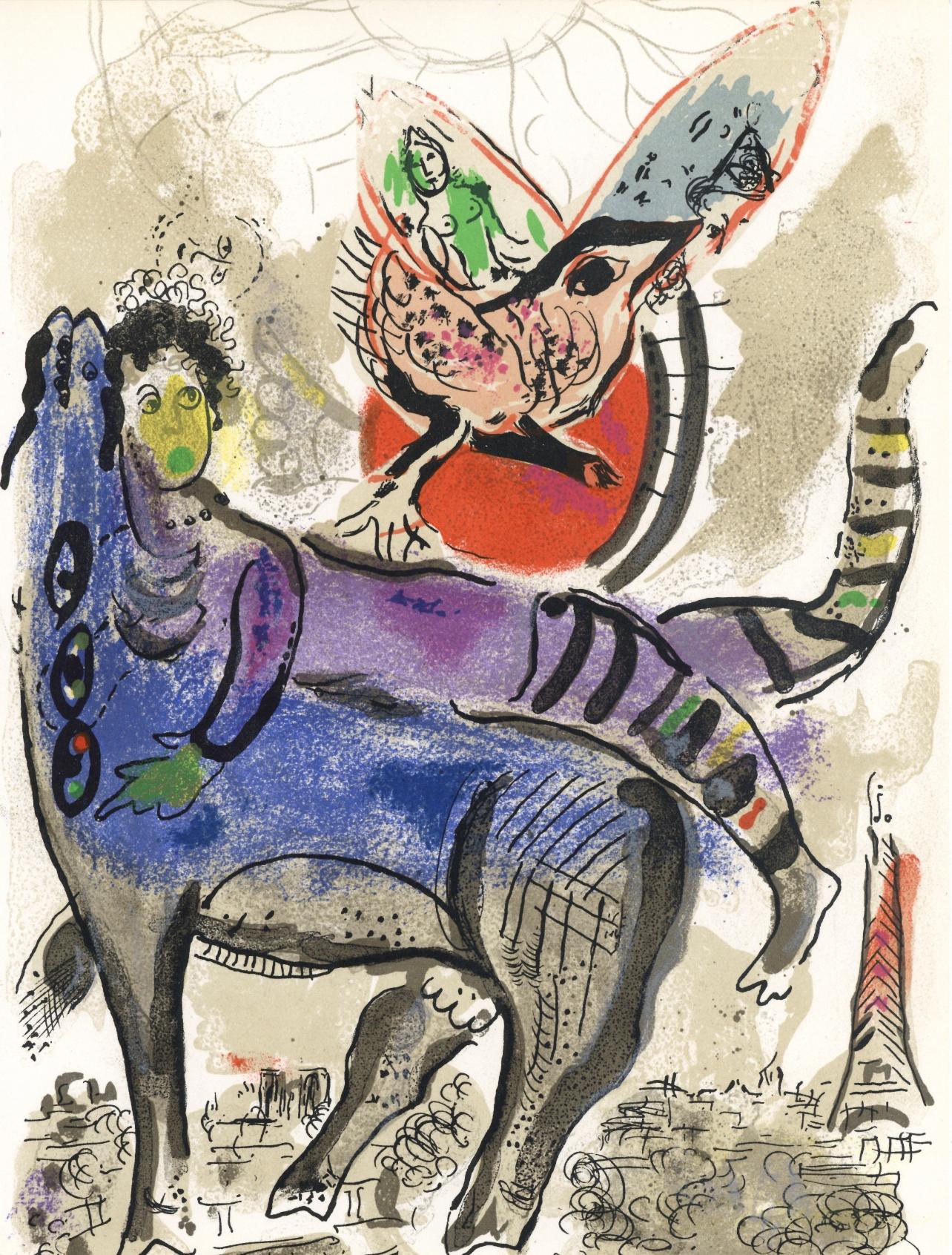 Marc Chagall Figurative Print - Chagall, Composition (Cramer 71; Mourlot 488), XXe Siècle (after)