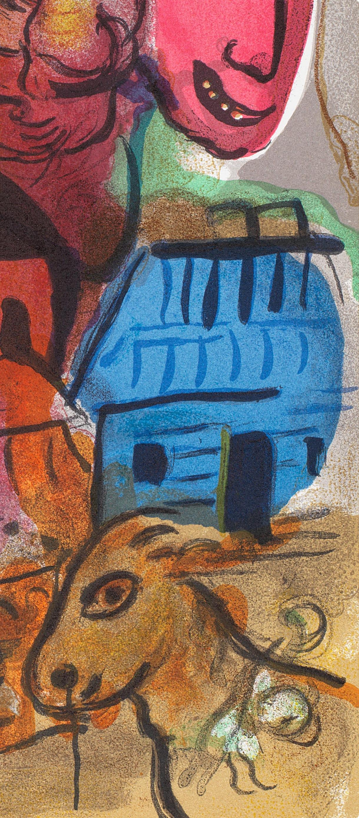 Chagall, Composition (Cramer 80; Mourlot 572), XXe Siècle (after) - Brown Figurative Print by Marc Chagall