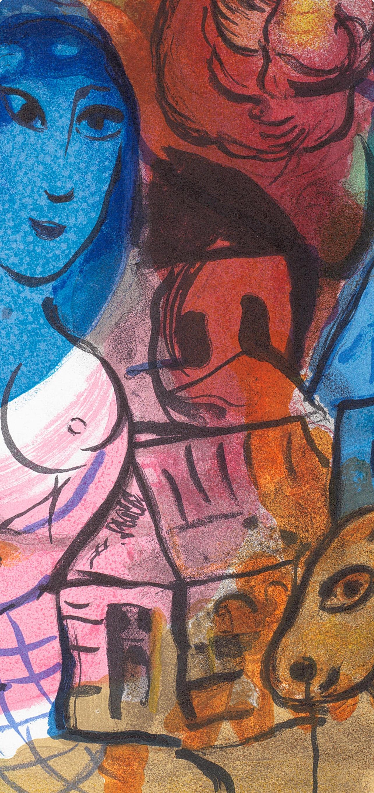 Lithograph on vélin paper. Inscription: Unsigned and unnumbered. Good condition. Notes: From the volume, XXe siècle, Homage to Marc Chagall, 1969. Published by Tudor Publishing Co., New York, under the direction of Gualtieri di San Lazzaro, éditeur,