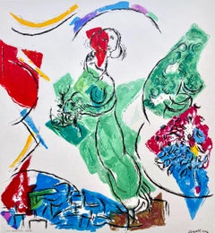 Chagall, Composición, Derrière le Miroir (después de)