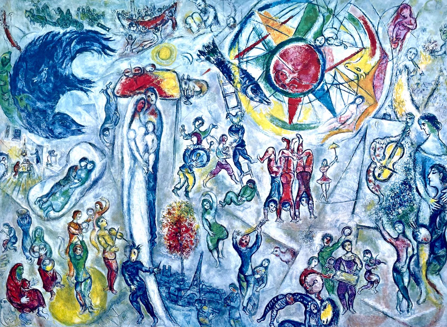 Chagall, Composición, Derrière le miroir (después de)