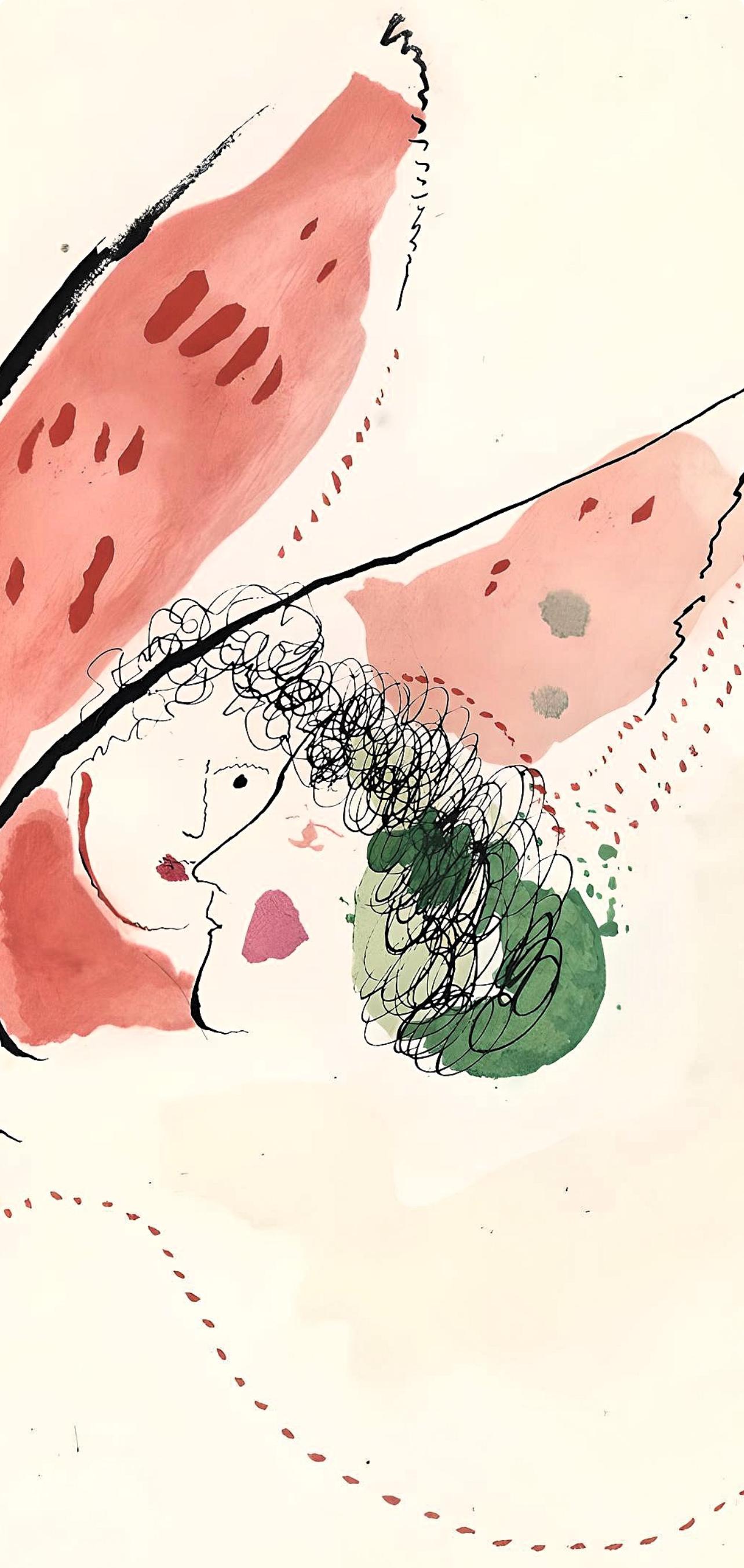 Chagall, Composition, Le Dur Désir de Durer (d'après) - Print de Marc Chagall