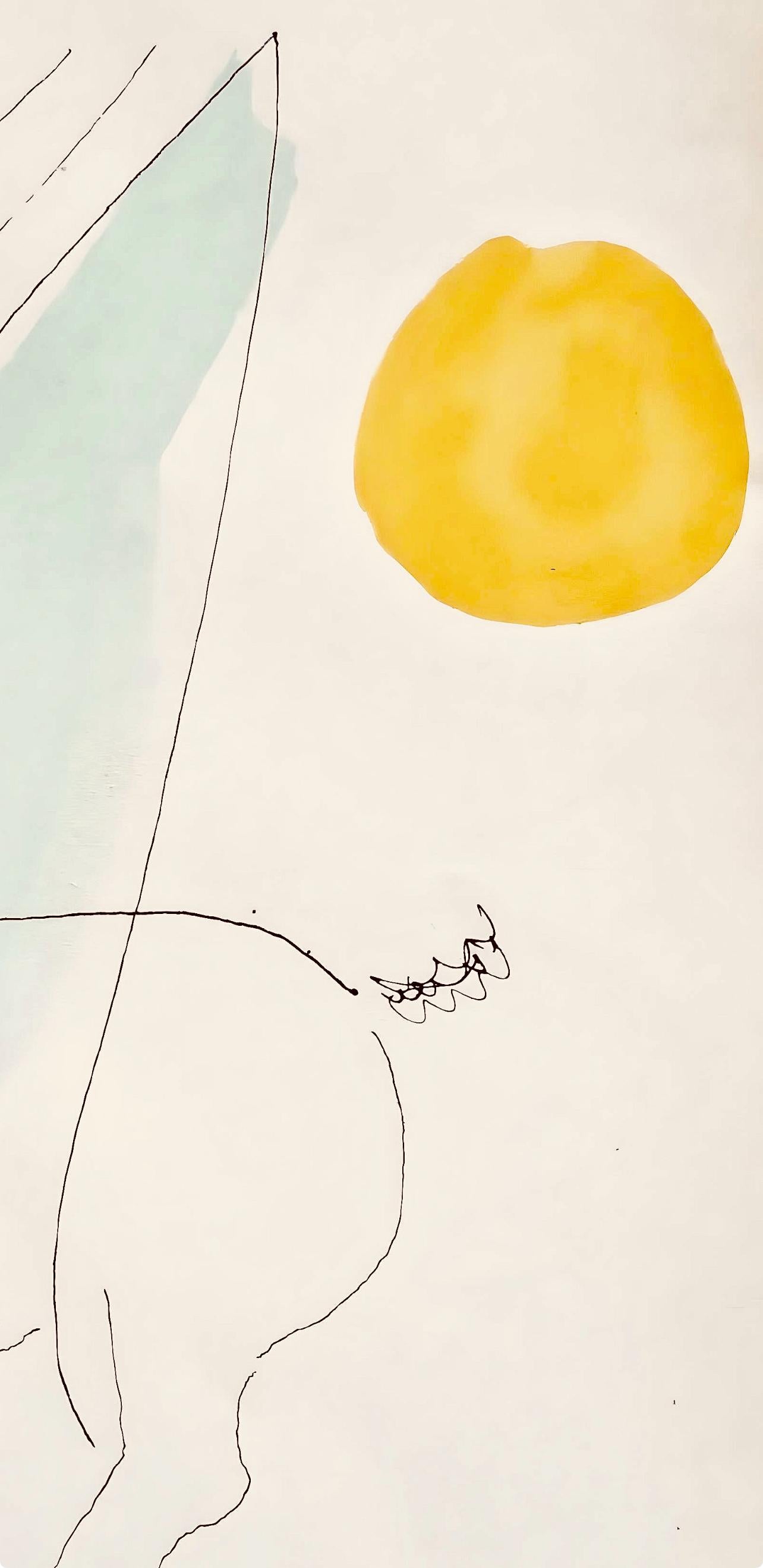 Chagall, Composition, Le Dur Désir de Durer (after) - Expressionist Print by Marc Chagall