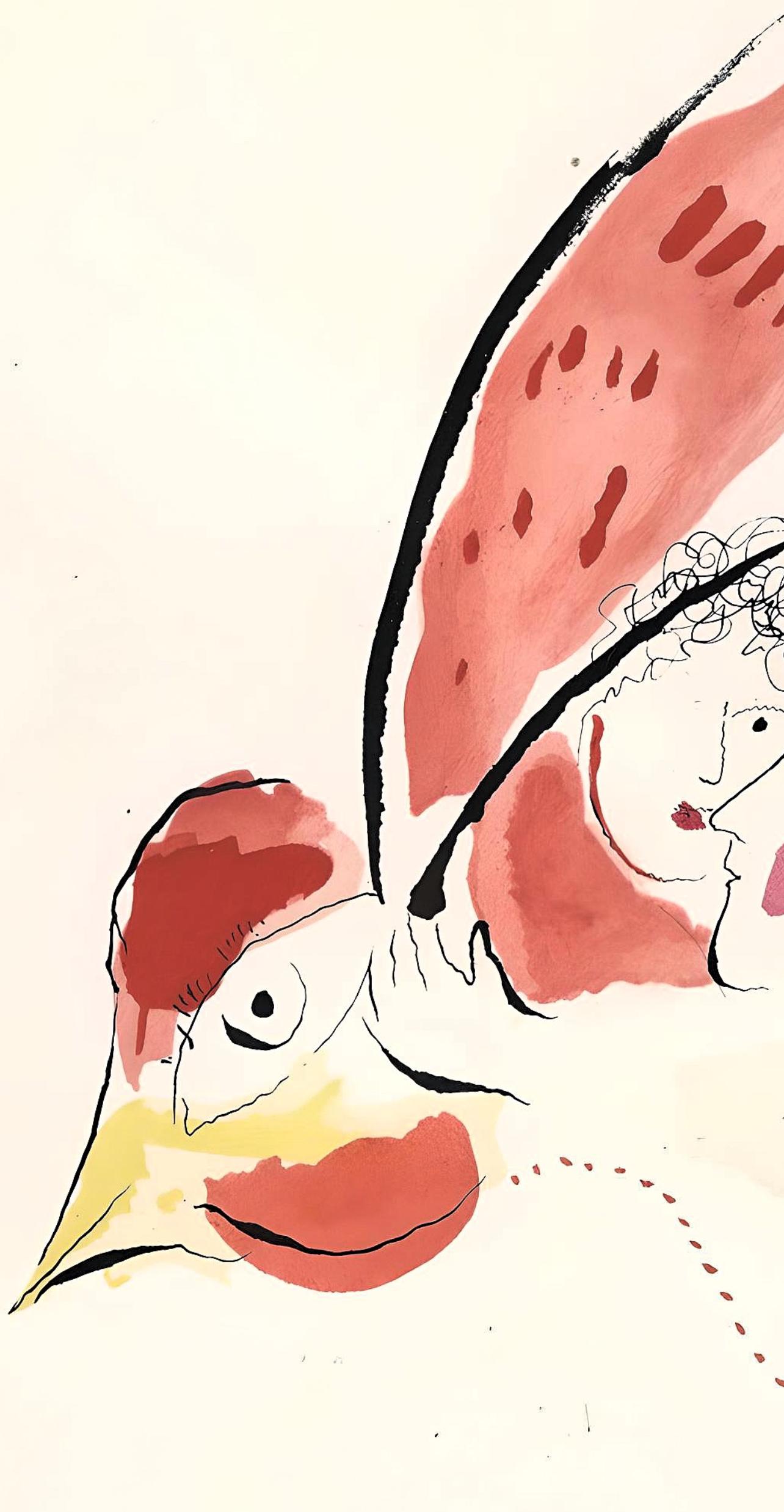 Chagall, Composition, Le Dur Désir de Durer (d'après) - Expressionniste Print par Marc Chagall
