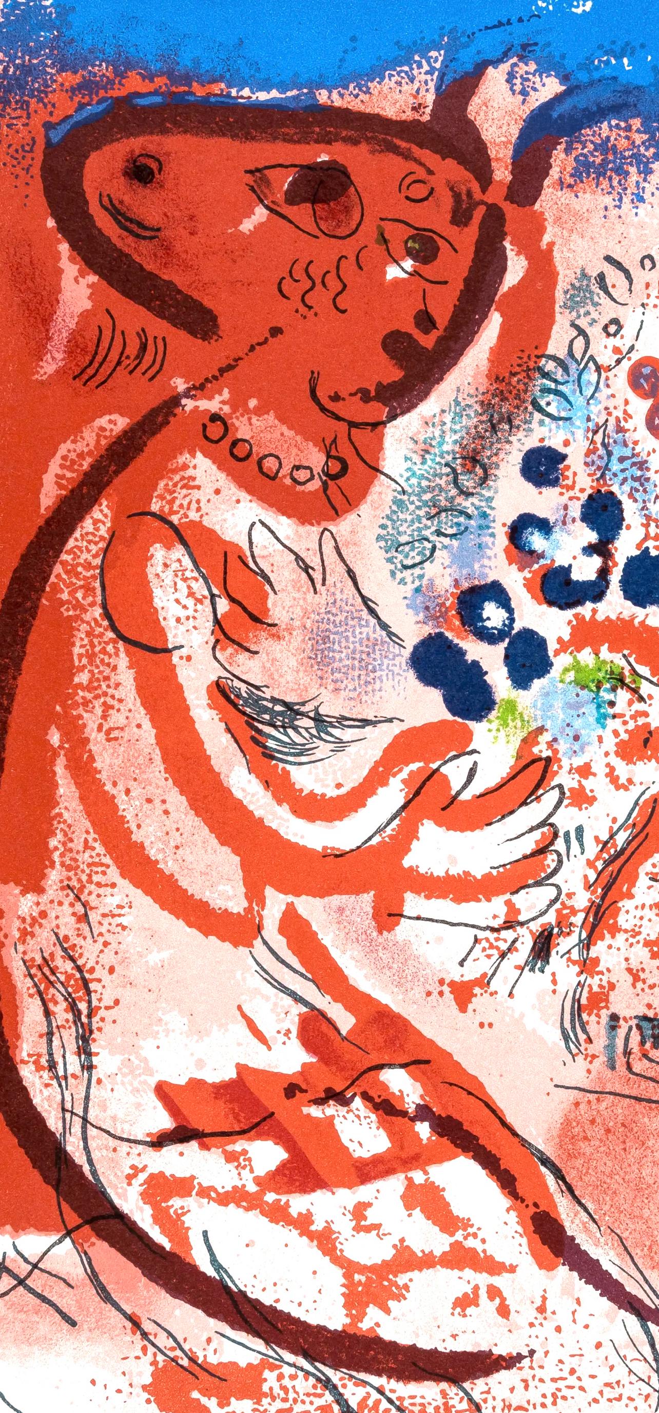 Chagall, Composición, Carta a mi pintor Raoul Dufy (after) - Print de Marc Chagall