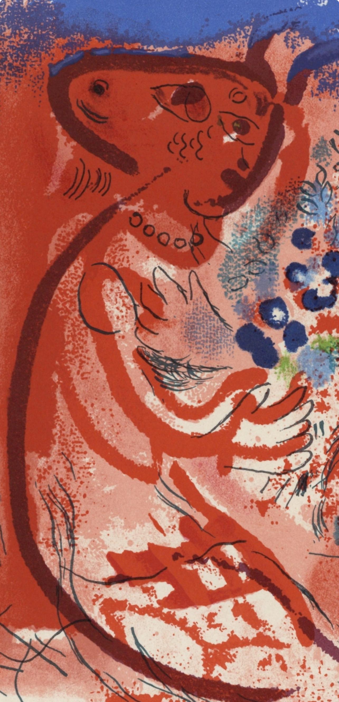 Chagall, Composition, Lettre à mon peintre Raoul Dufy (after) - Expressionist Print by Marc Chagall