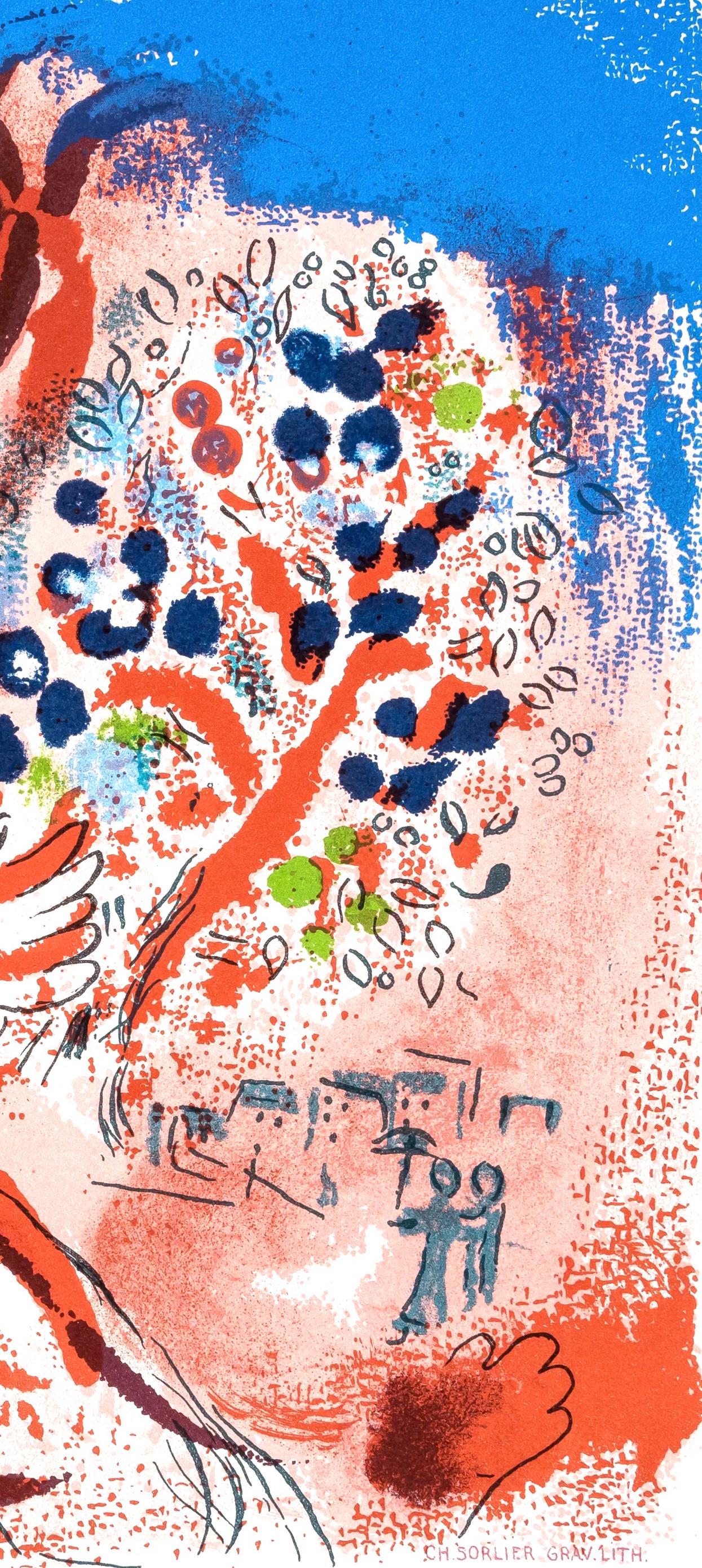 Chagall, Composición, Carta a mi pintor Raoul Dufy (after) - Print Expresionista de Marc Chagall
