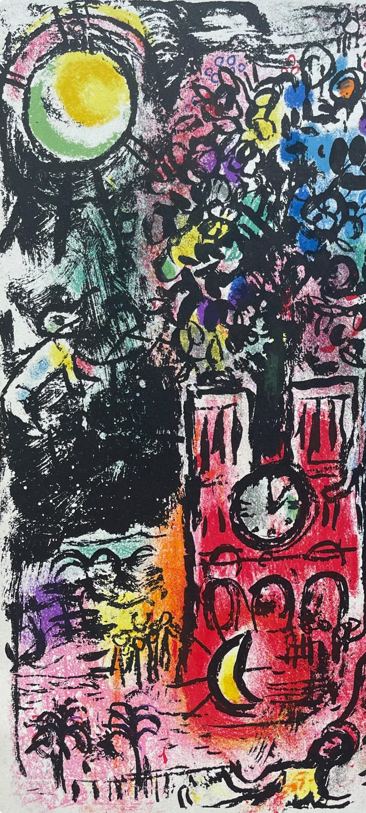 Chagall, Composition (Mourlot 297; Cramer 40), Derrière le miroir (after) - Expressionist Print by Marc Chagall