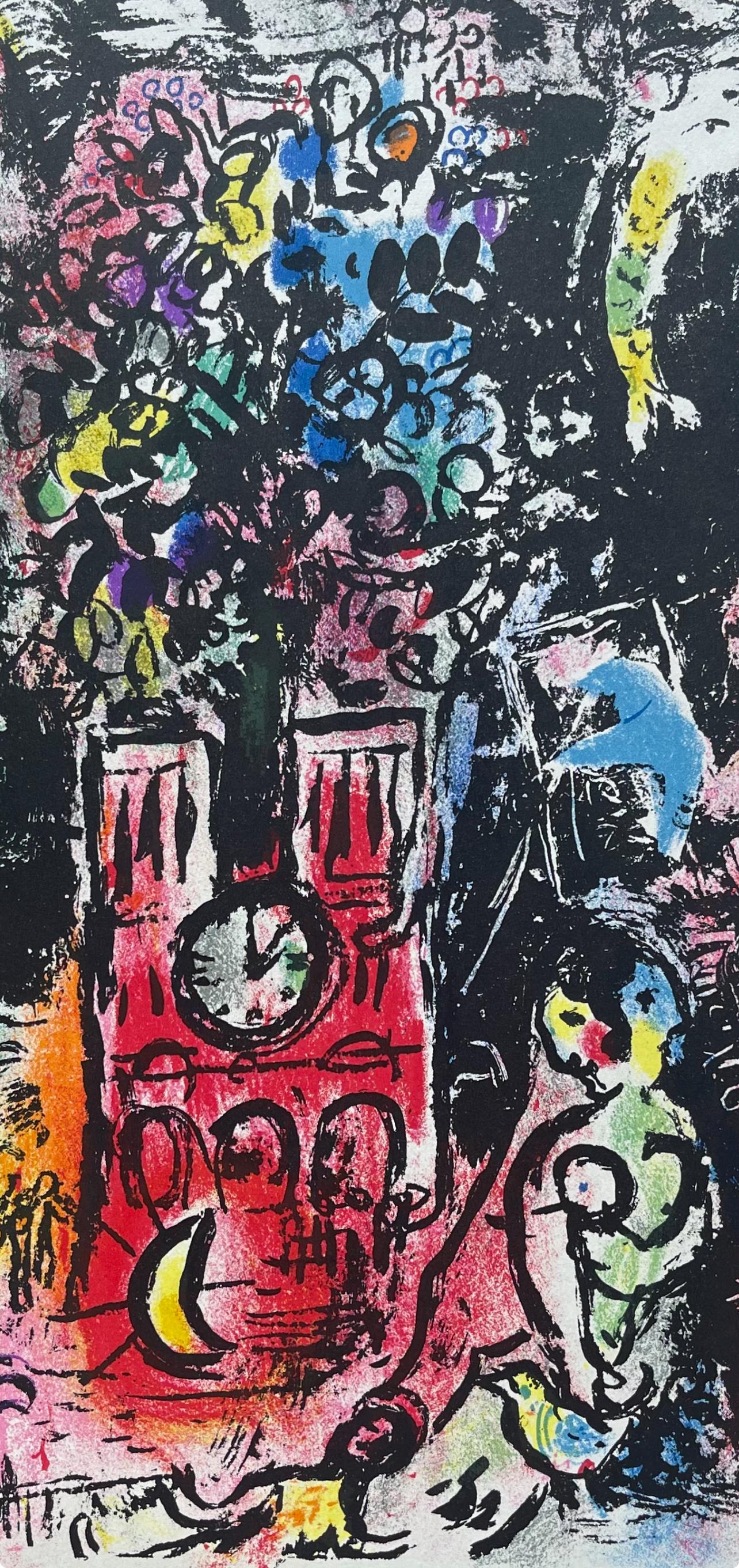 Chagall, Composition (Mourlot 297; Cramer 40), Derrière le miroir (after) - Black Figurative Print by Marc Chagall