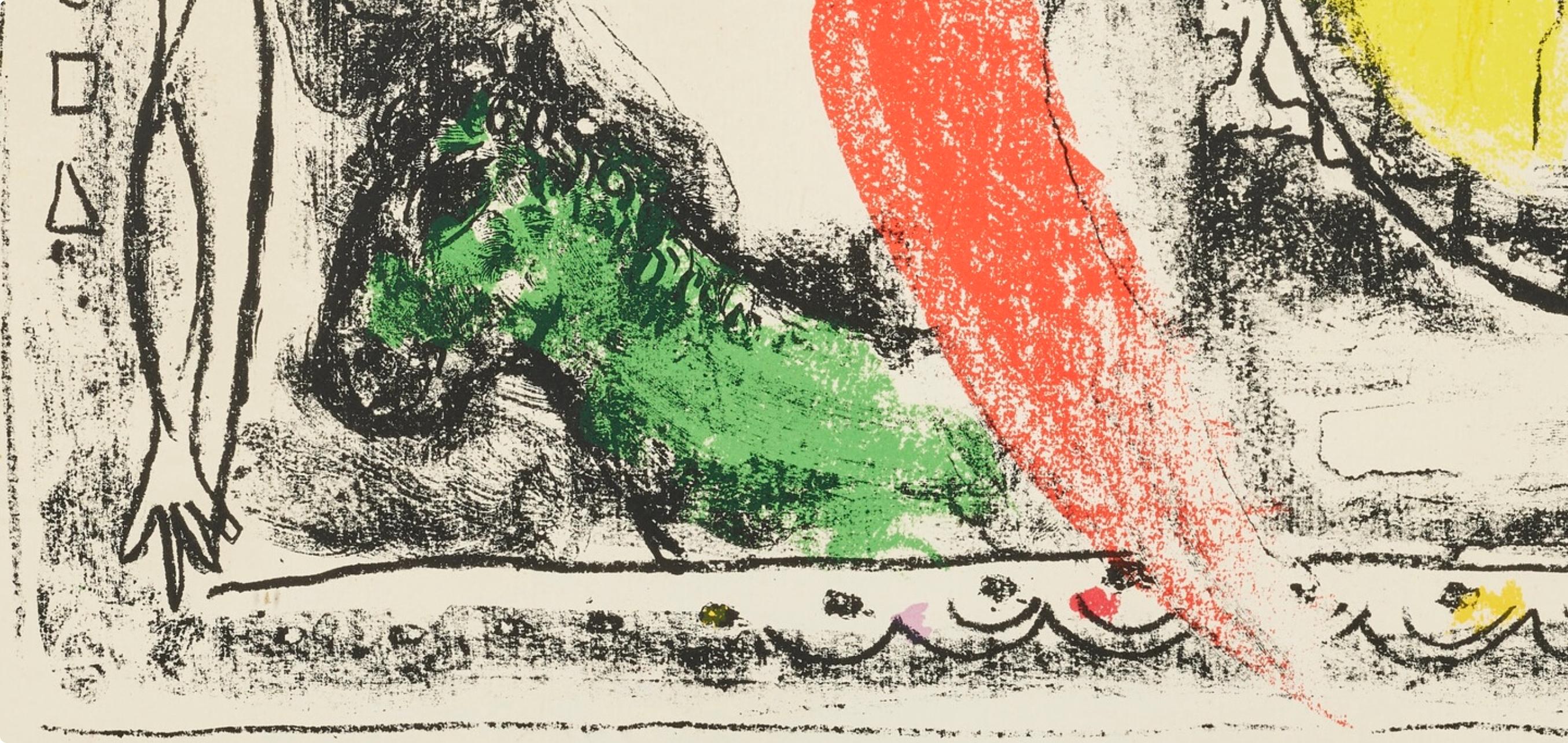 Chagall, Composition (Mourlot 412; Cramer 59), Derrière le miroir (after) - Expressionist Print by Marc Chagall