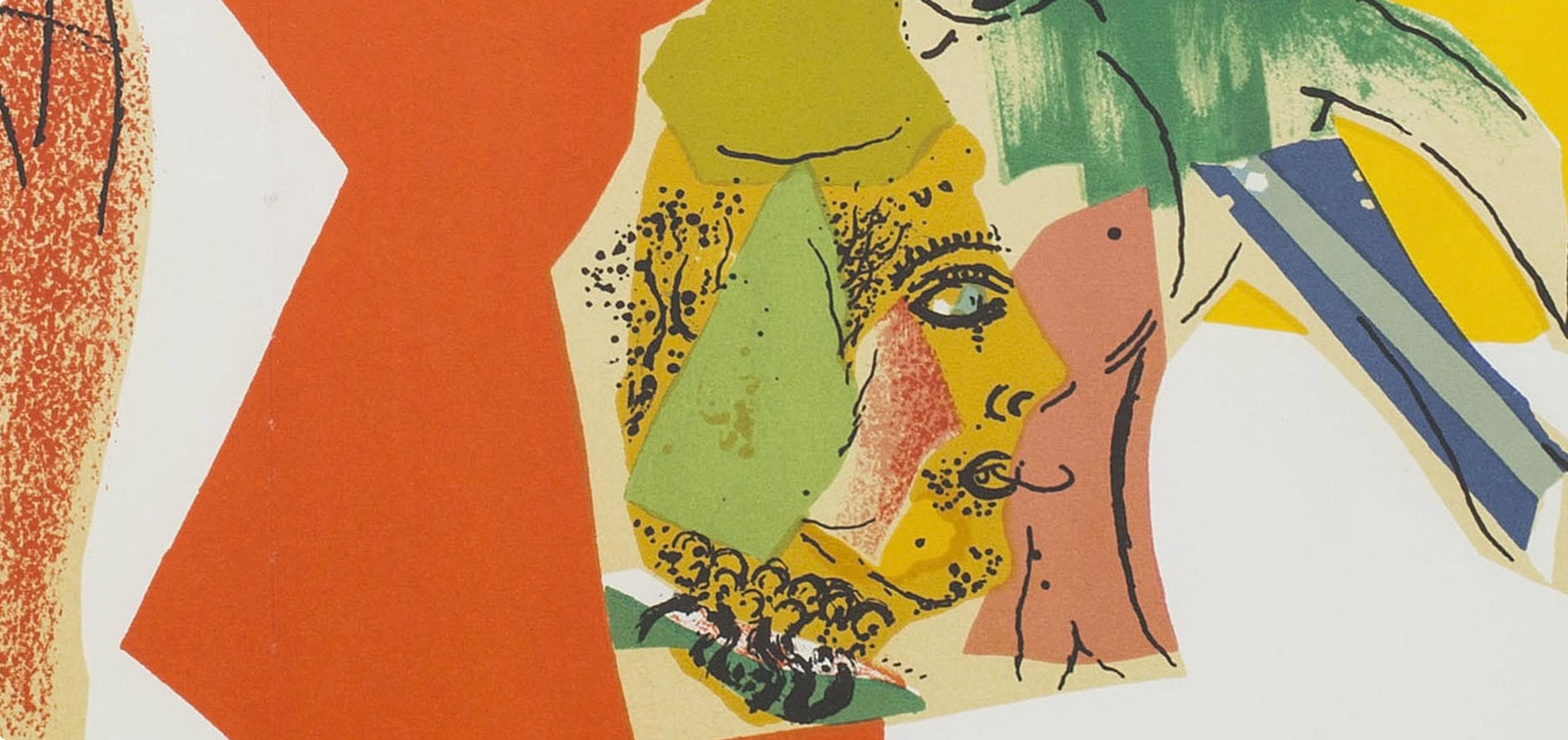 Chagall, Composition (Mourlot 470a), XXe Siècle (after) - Expressionist Print by Marc Chagall
