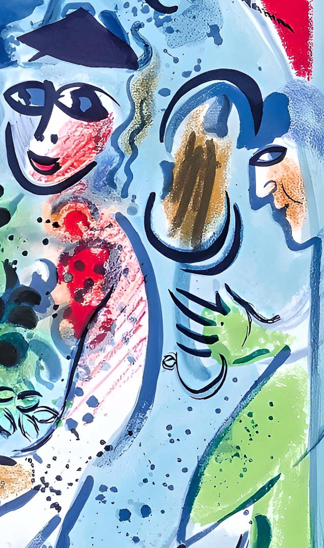 Originalausgabe Lithographie auf Velin.  Aufschrift: unsigniert und nicht nummeriert, wie ausgegeben. Ausgezeichneter Zustand; nie gerahmt oder mattiert. Anmerkungen: Aus dem Band, Chagall Lithographes. III. Band 3: 1962-1968; veröffentlicht von