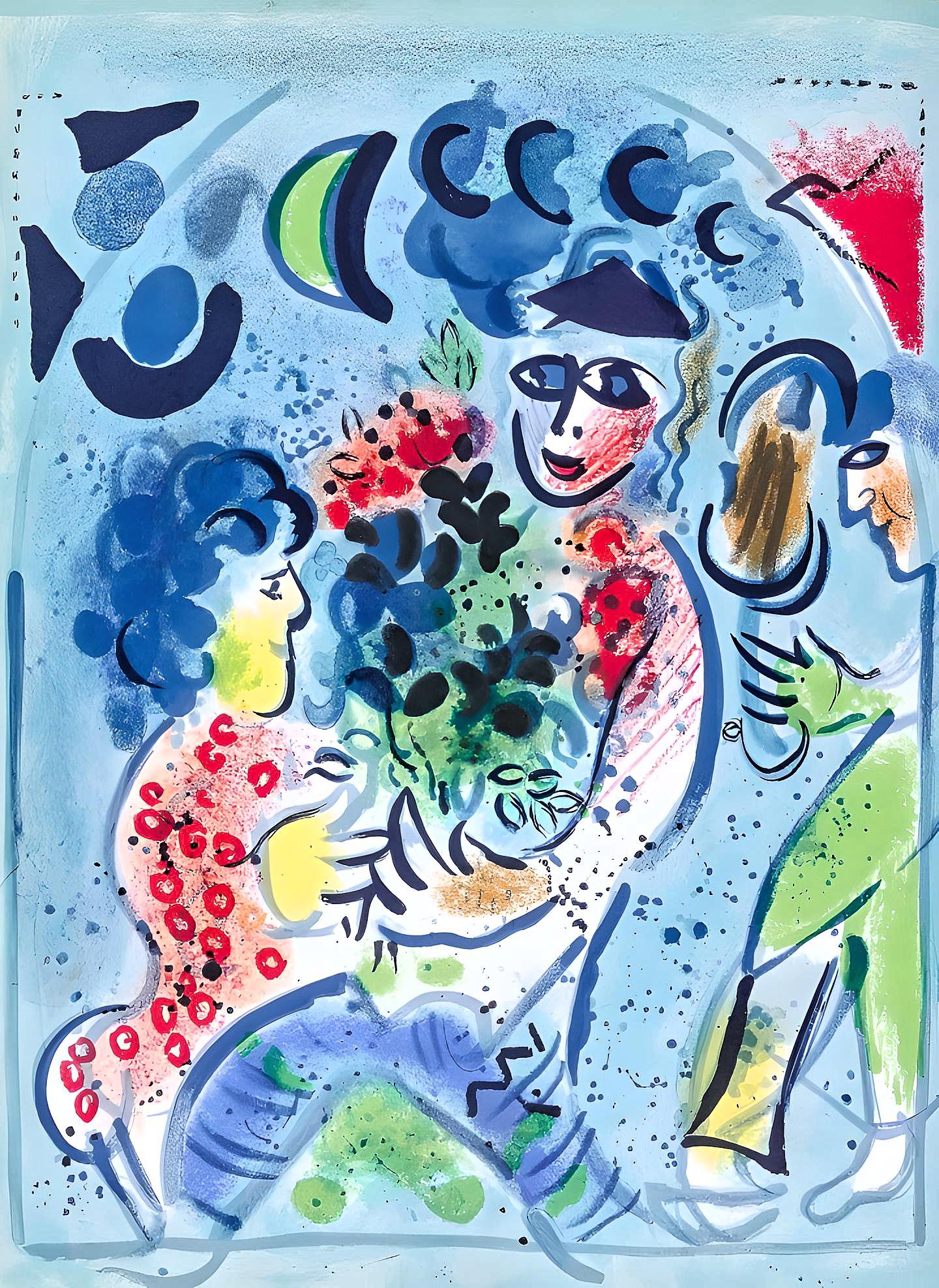 Marc Chagall Figurative Print - Chagall, Composition (Mourlot 557; Cramer 77) (after)
