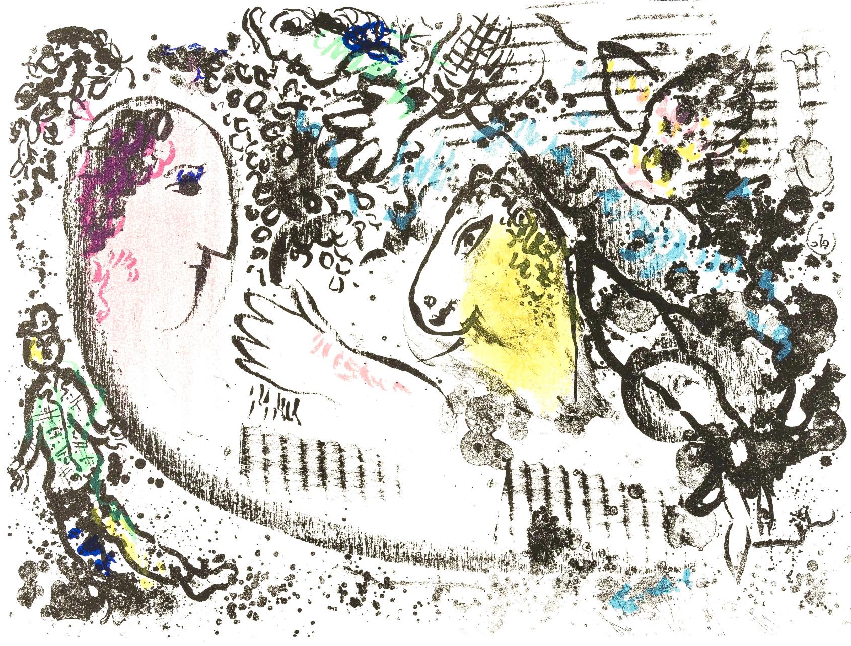 Chagall, Composition (Mourlot 605), Derrière le miroir (after)