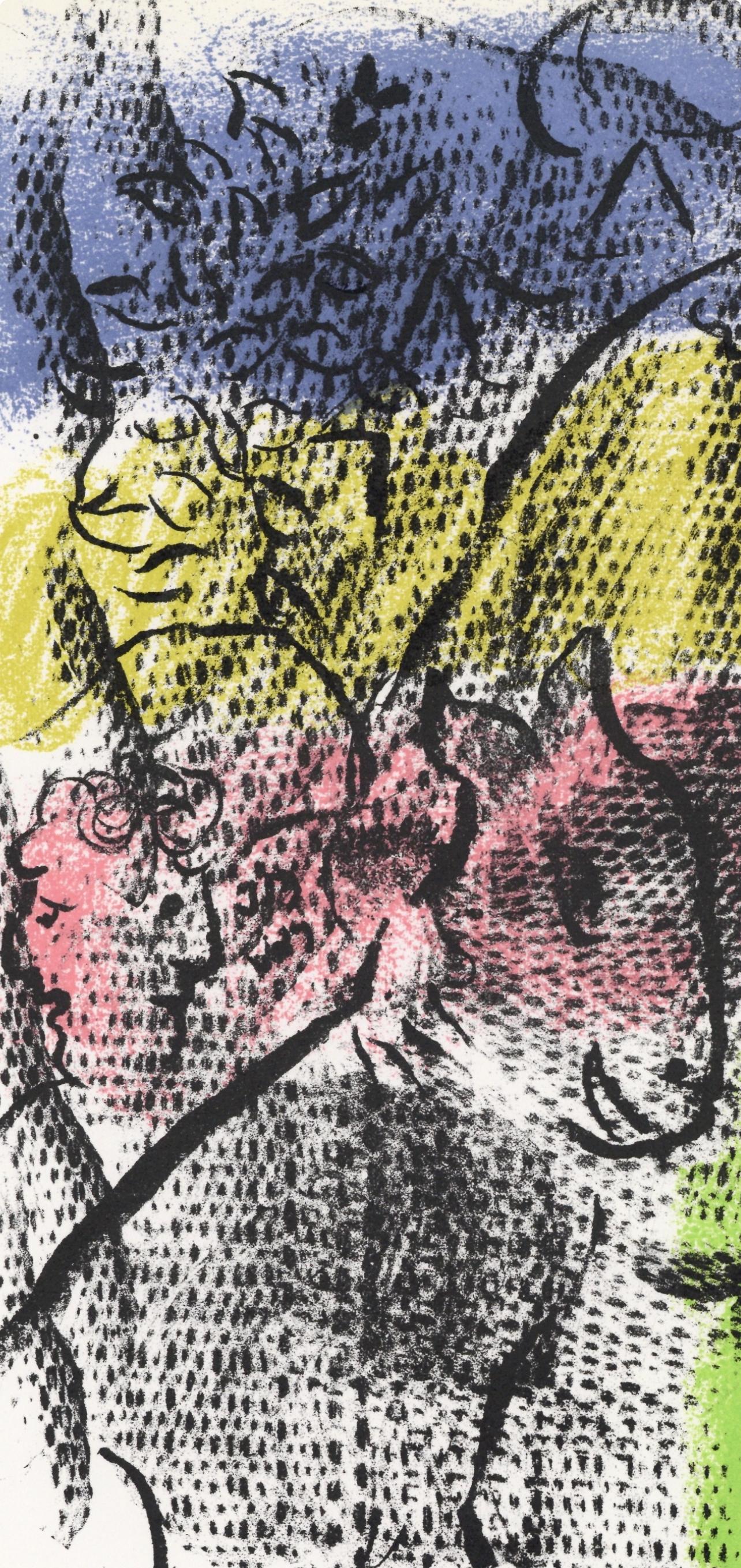 Chagall, Composition (Mourlot 608), XXe Siècle (après) - Print de Marc Chagall