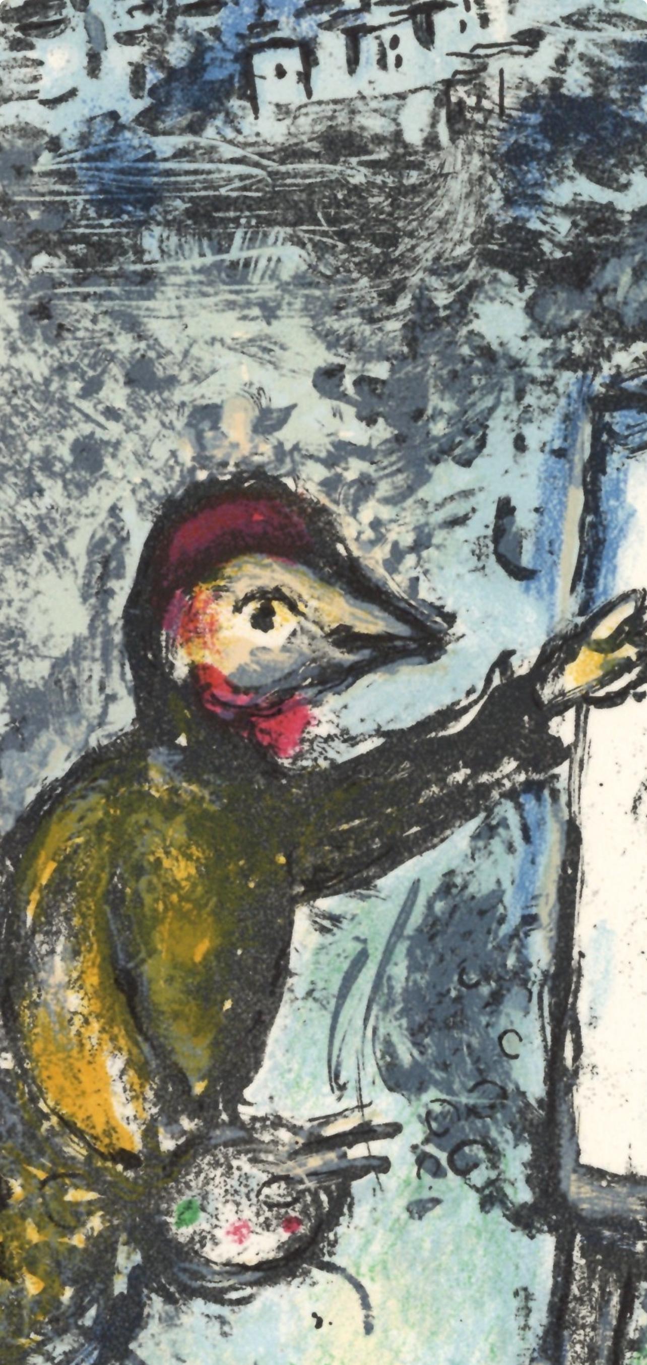Chagall, Composition (Mourlot 646), Ceramics and Sculptures of Chagall (after) - Gray Figurative Print by Marc Chagall