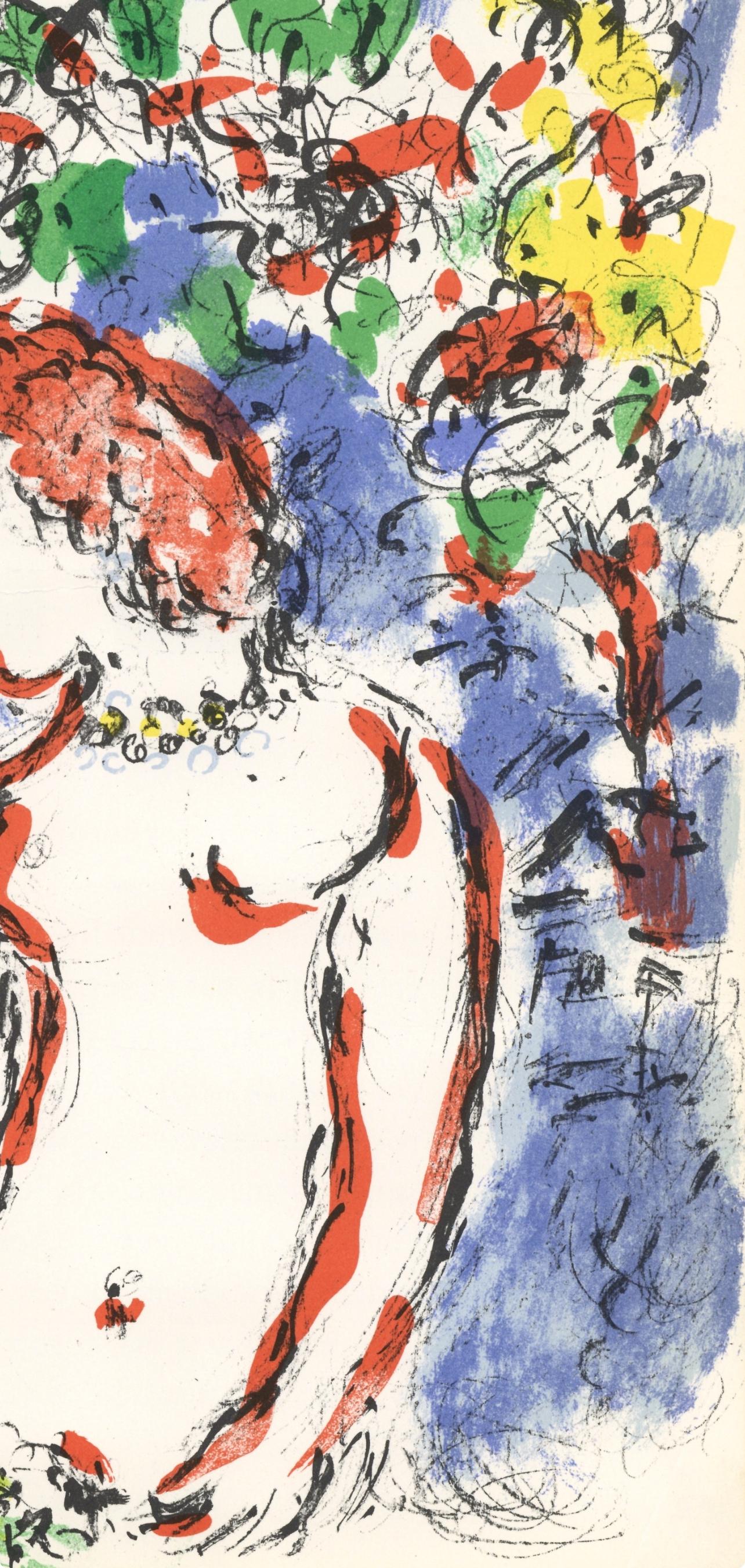 Chagall, Composition (Mourlot 650), Derrière le Miroir (after) - Gray Landscape Print by Marc Chagall