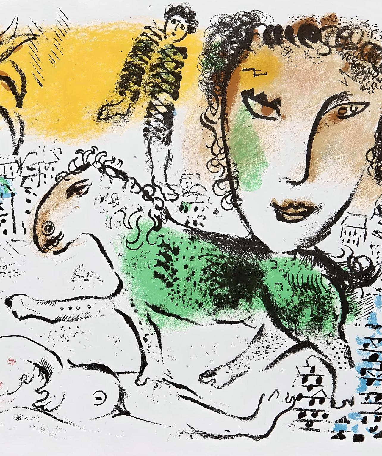 Chagall, Komposition (Mourlot 699; Cramer 93) (Nachdem) (Expressionismus), Print, von Marc Chagall
