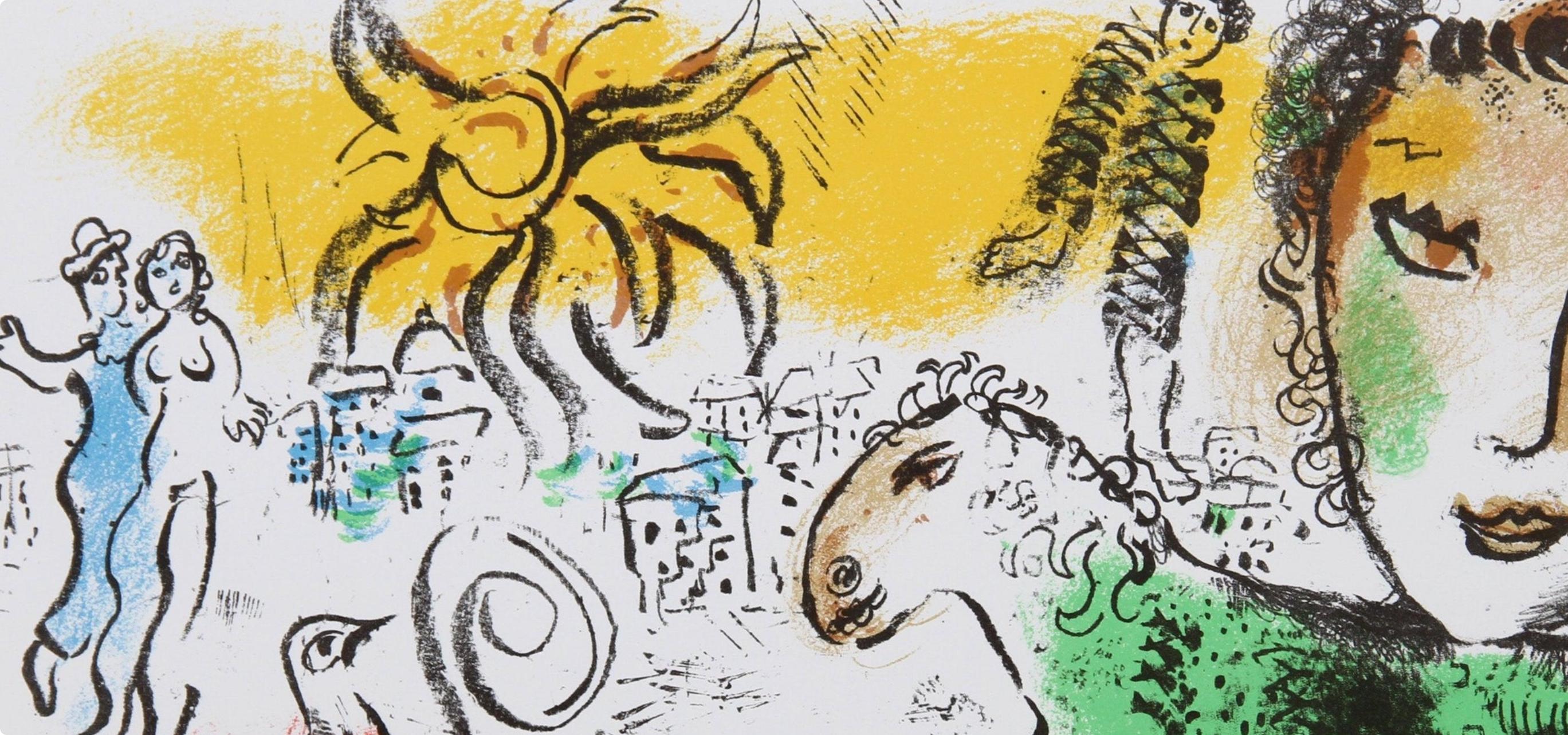 Chagall, Composition (Mourlot 699; Cramer 93), XXe Siècle (after) - Expressionist Print by Marc Chagall