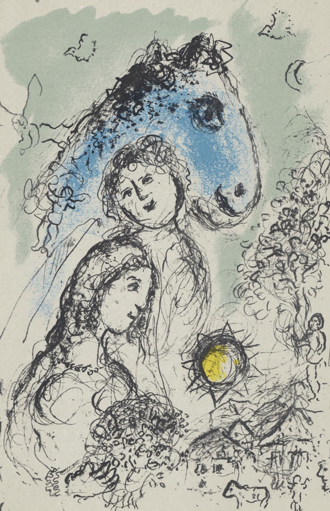 Chagall, Composition (Mourlot 993), Derrière le miroir (after) - Print by Marc Chagall