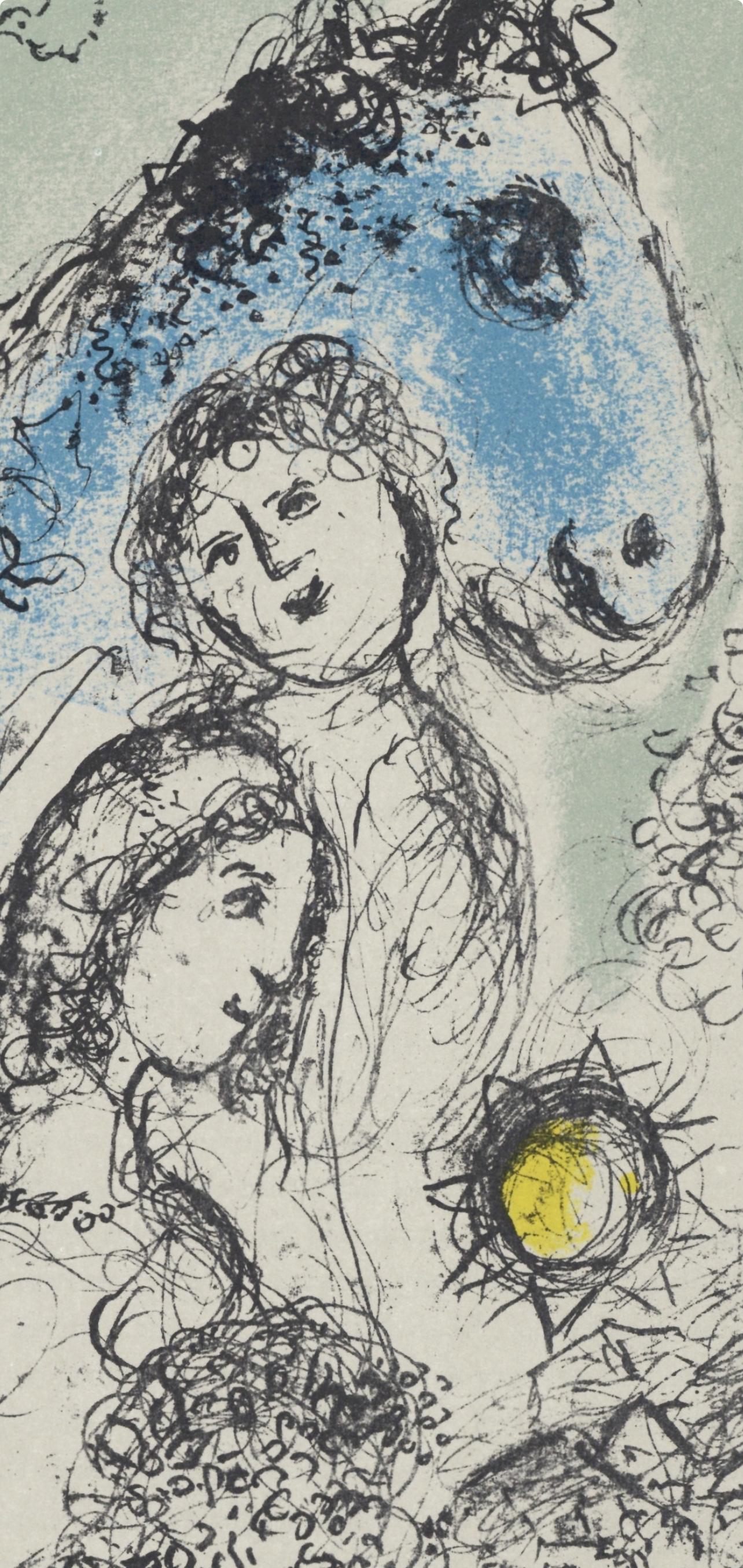 Chagall, Composition (Mourlot 993), Derrière le miroir (after) - Expressionist Print by Marc Chagall