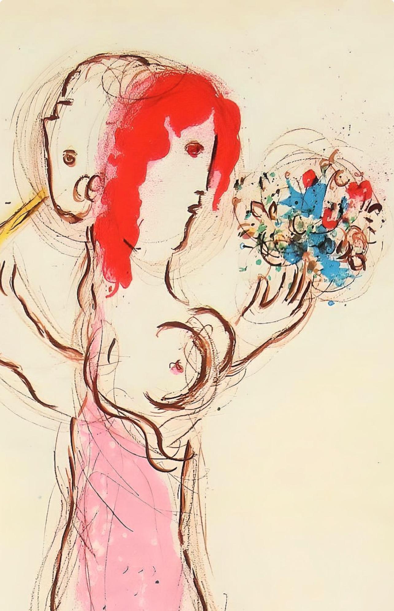 Chagall, Daphnis und Chloe (Mourlot 227) (nach) – Print von Marc Chagall