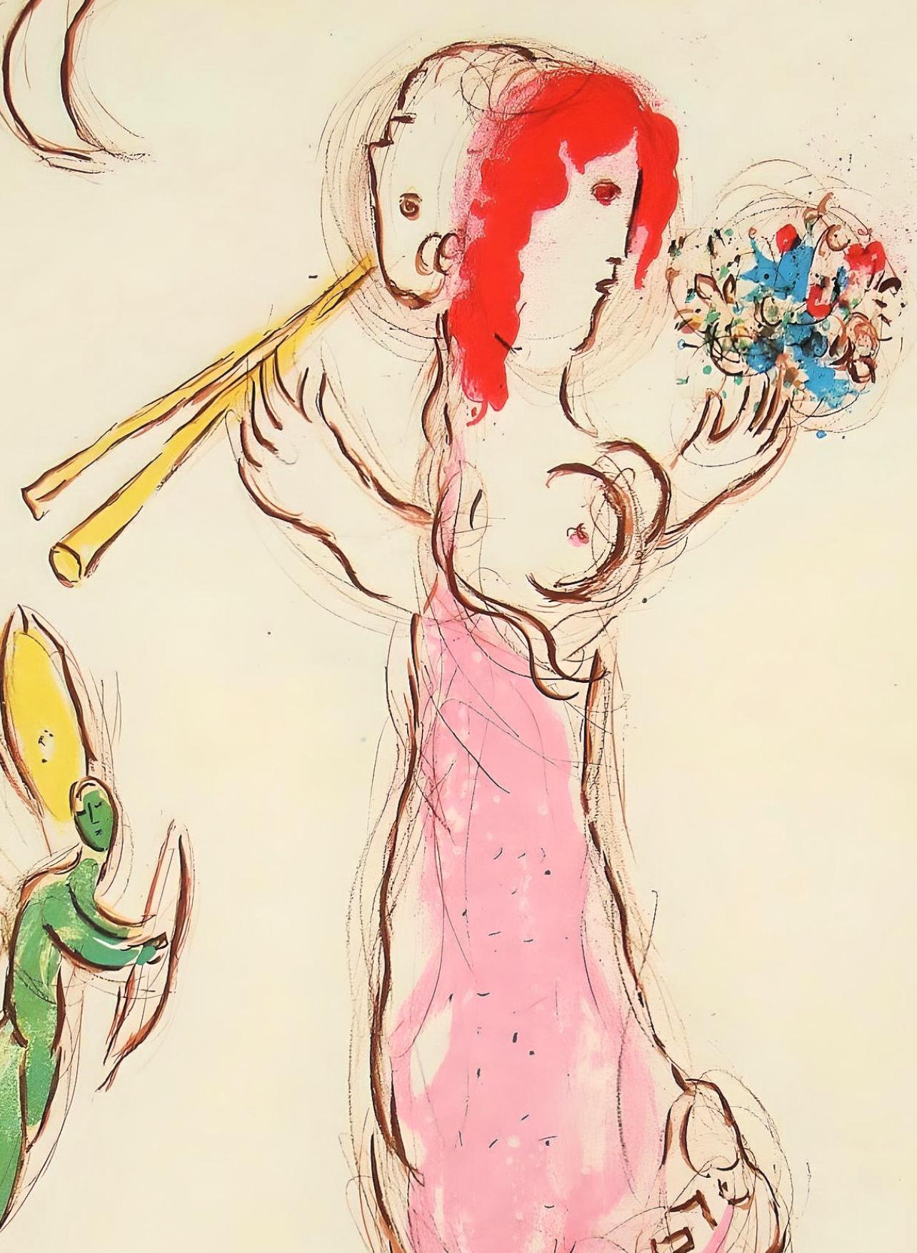 Chagall, Daphnis and Chloe (Mourlot 227) (after) - Expressionist Print by Marc Chagall