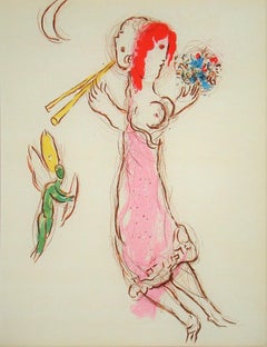 Chagall, Daphnis et Chloe (Mourlot 227) (d'après)