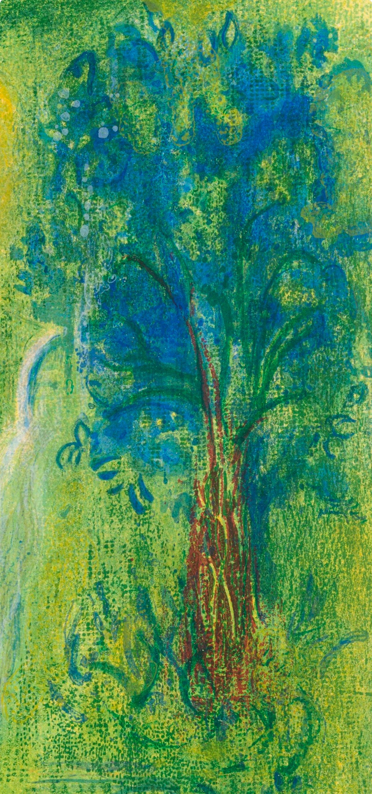 Chagall, Daphnis et Chloé au Bord de la Fontaine, Daphnis et Chloé (after) - Expressionist Print by Marc Chagall