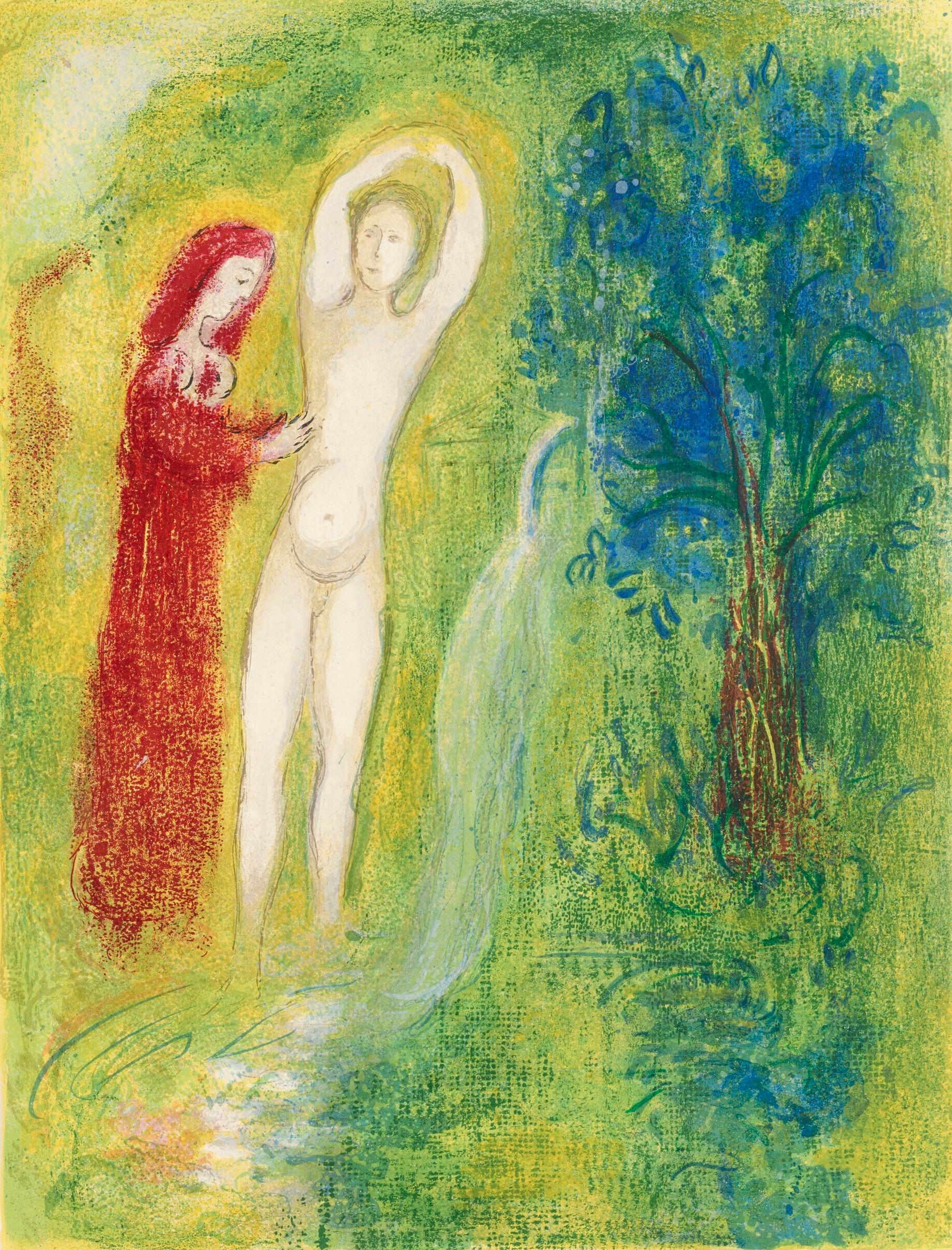 Chagall, Daphnis et Chloé au Bord de la Fontaine, Daphnis et Chloé (d'après)