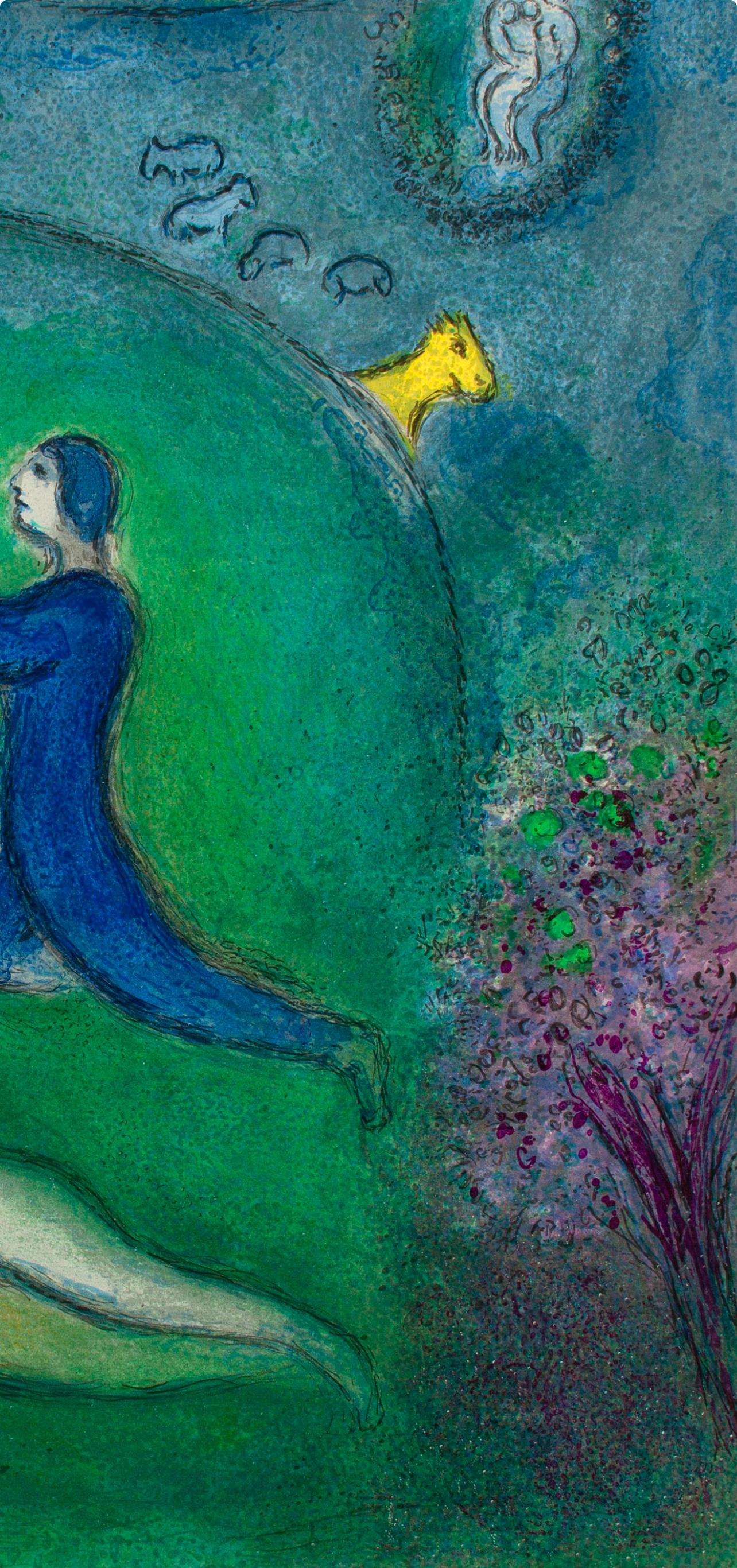 Chagall, Daphnis et Lycénion, Daphnis et Chloé (nach) (Expressionismus), Print, von Marc Chagall