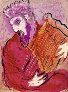 Vintage Chagall, David a la harpe (Mourlot 117-46; Cramer 25) (after)