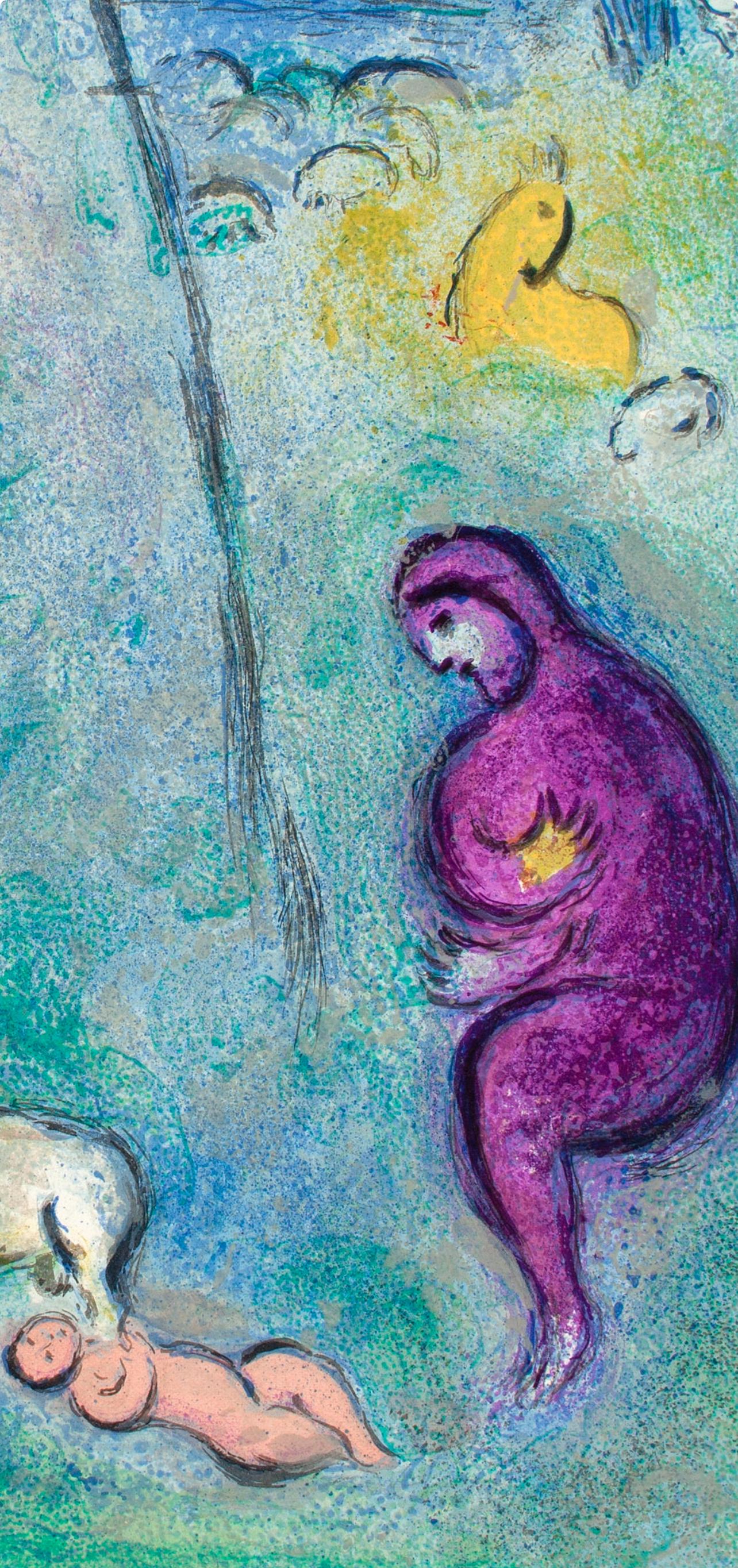 Chagall, Découverte de Chloé par Daphnis, Daphnis et Chloé (after) - Print de Marc Chagall