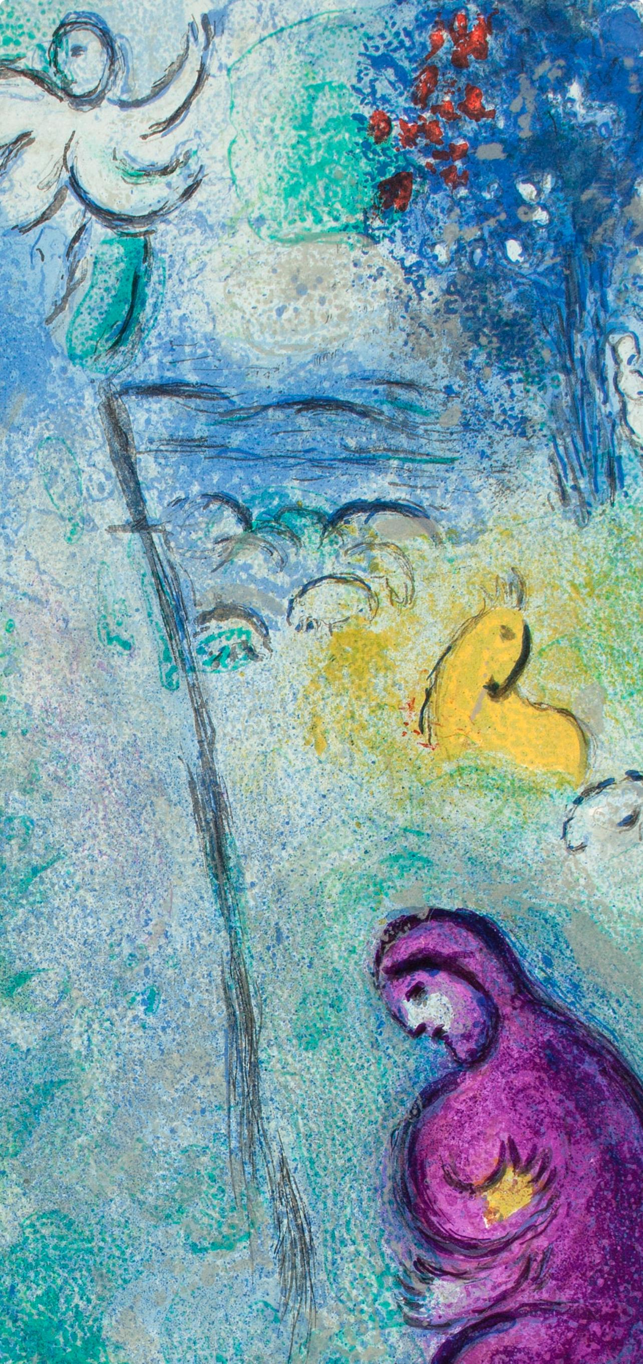 Chagall, Découverte de Chloé par Daphnis, Daphnis et Chloé (after) - Expressionniste Print par Marc Chagall