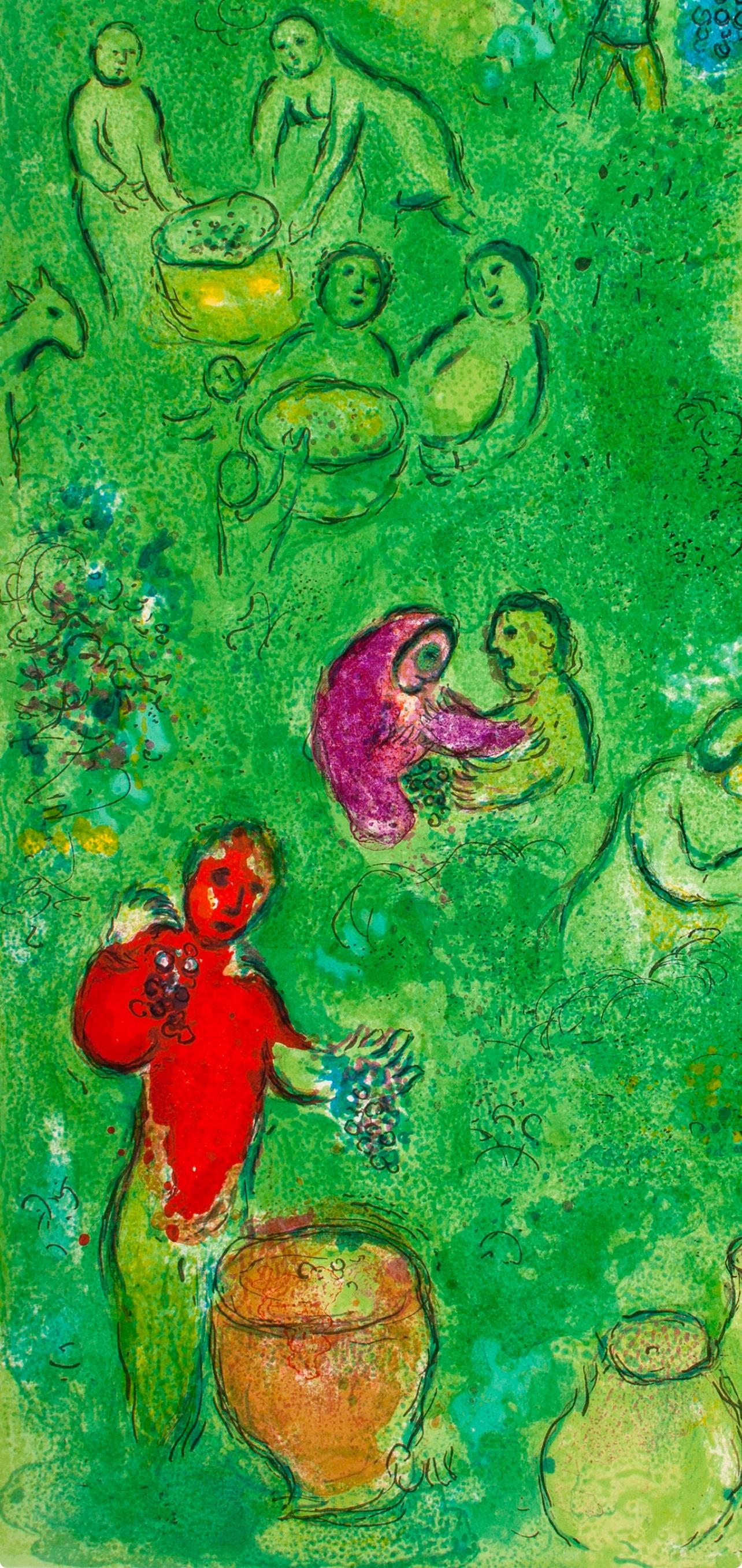 Chagall, Découverte de Daphnis par Lamon, Daphnis et Chloé (after) - Print Espressionista di Marc Chagall