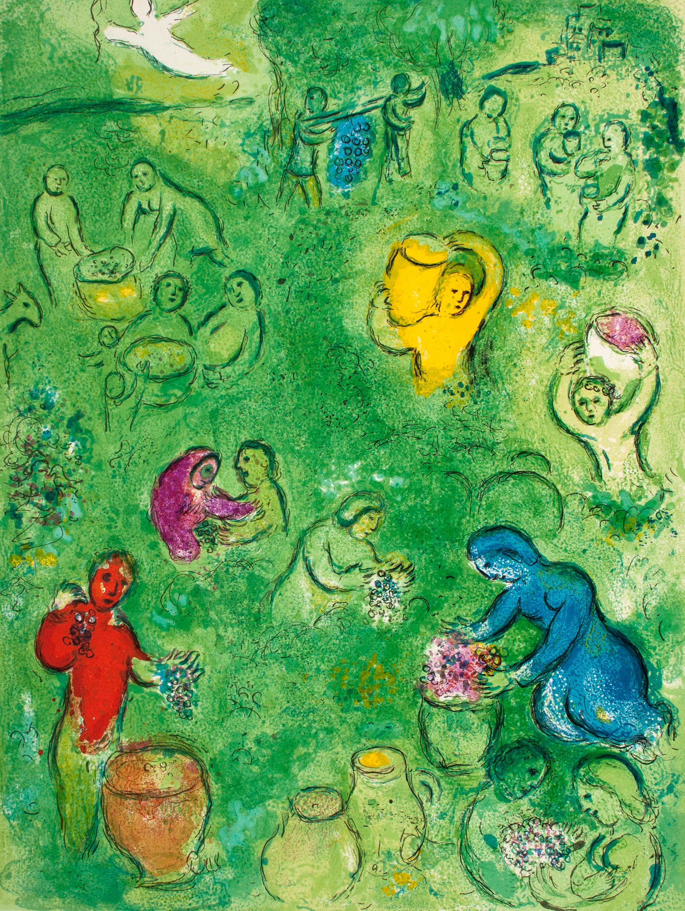Chagall, Découverte de Daphnis par Lamon, Daphnis et Chloé (after)