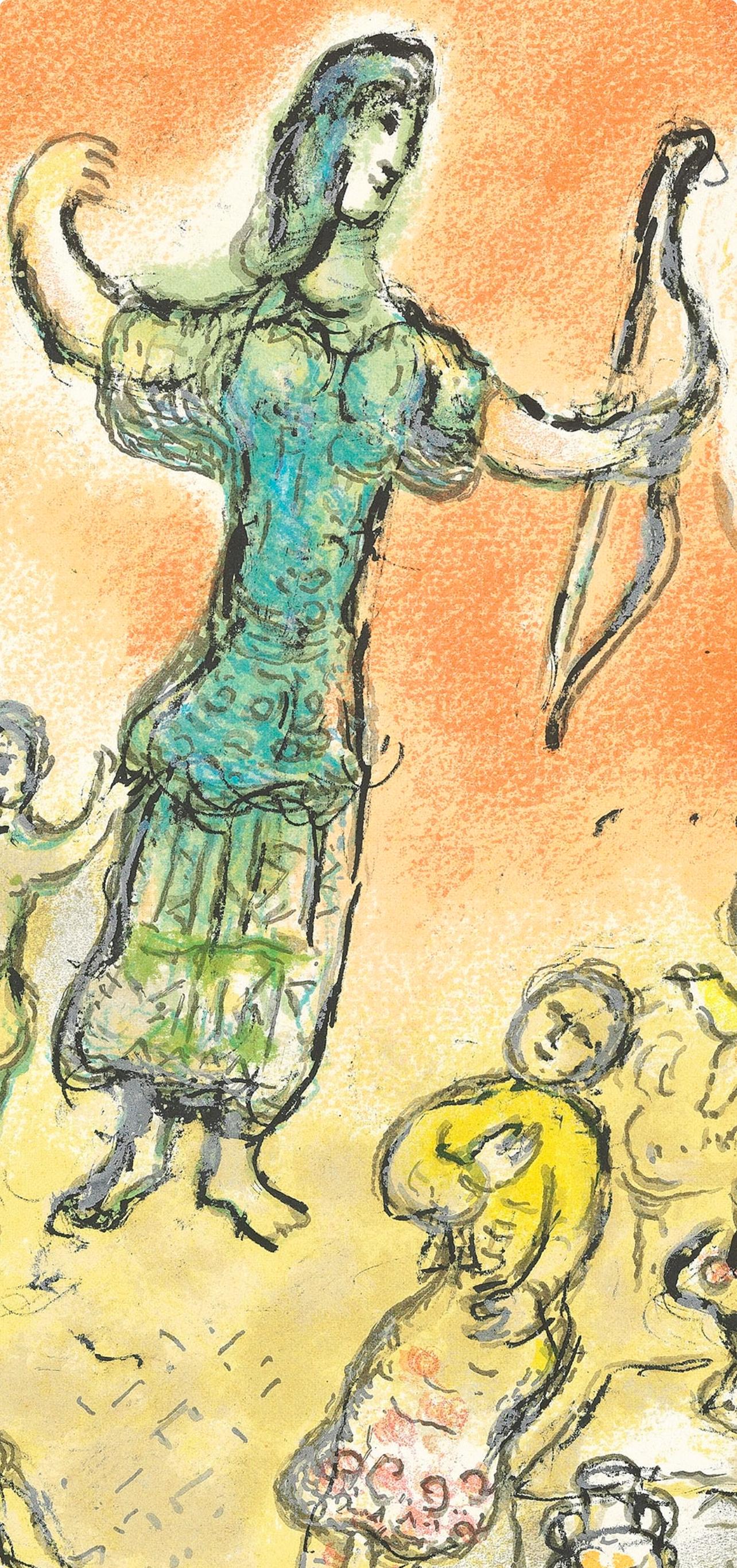 Chagall, Der Bogen des Odysseus, Homer, Die Odyssee (after) - Print de Marc Chagall
