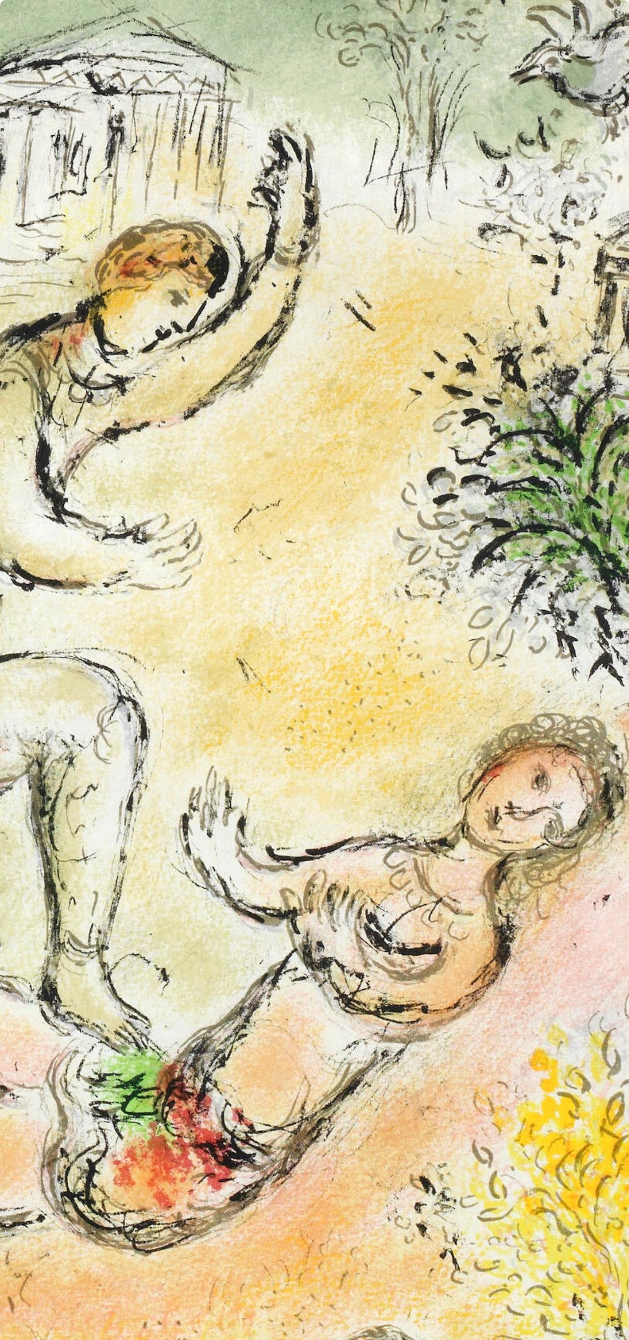 Chagall, Der Kampf des Odysseus und des Iros, Homer, Die Odyssee (after) - Print de Marc Chagall