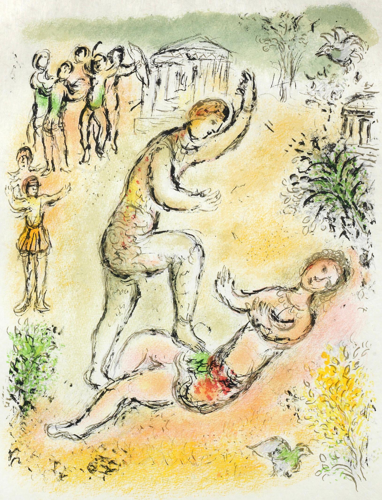 Chagall, Der Kampf des Odysseus und des Iros, Homer, Die Odyssee (after)
