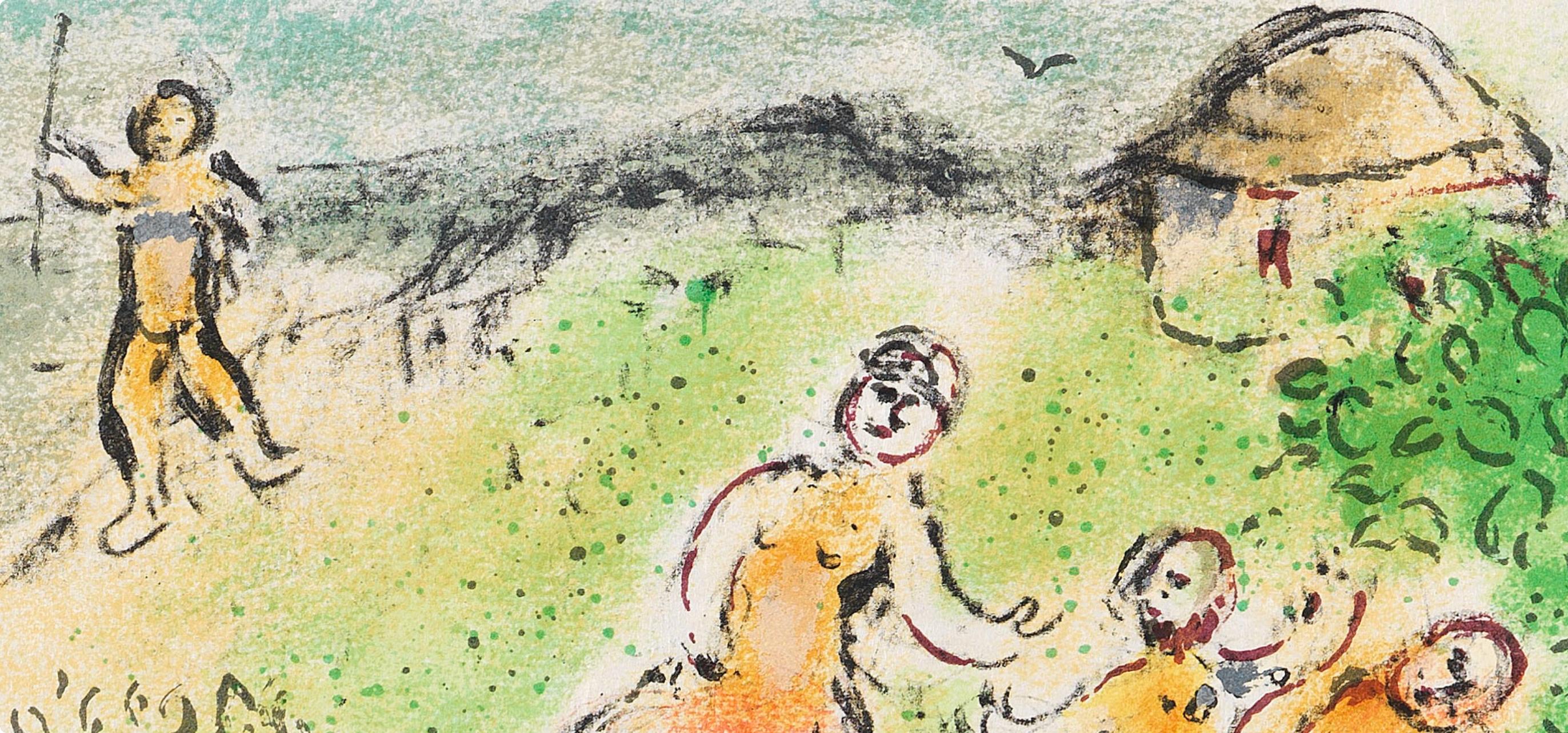 Chagall, Die Insel des Aiolos, Homer, Die Odyssee (after) - Beige Figurative Print par Marc Chagall
