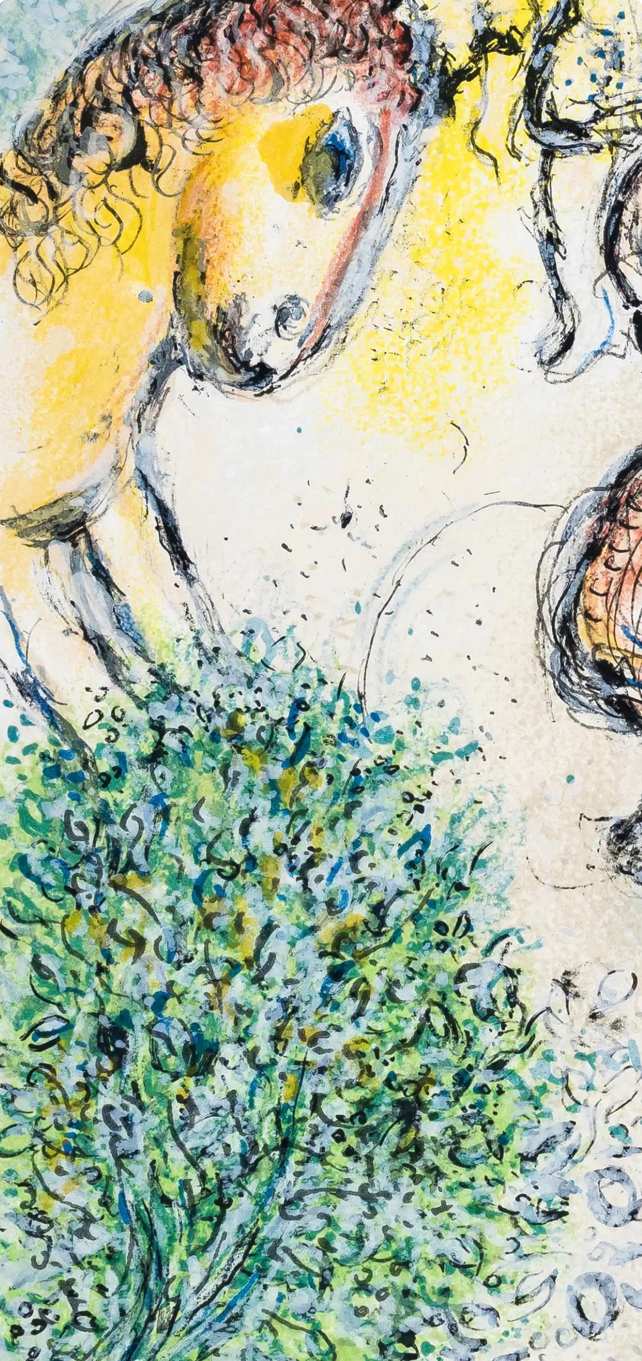 Chagall, Die Zubereitung des Festmahls für die Feier, Homer, Die Odyssee (after) - Expressionniste Print par Marc Chagall