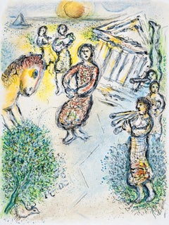 Chagall, Die Zubereitung des Festmahls für die Feier, Homer, Die Odyssee (after)