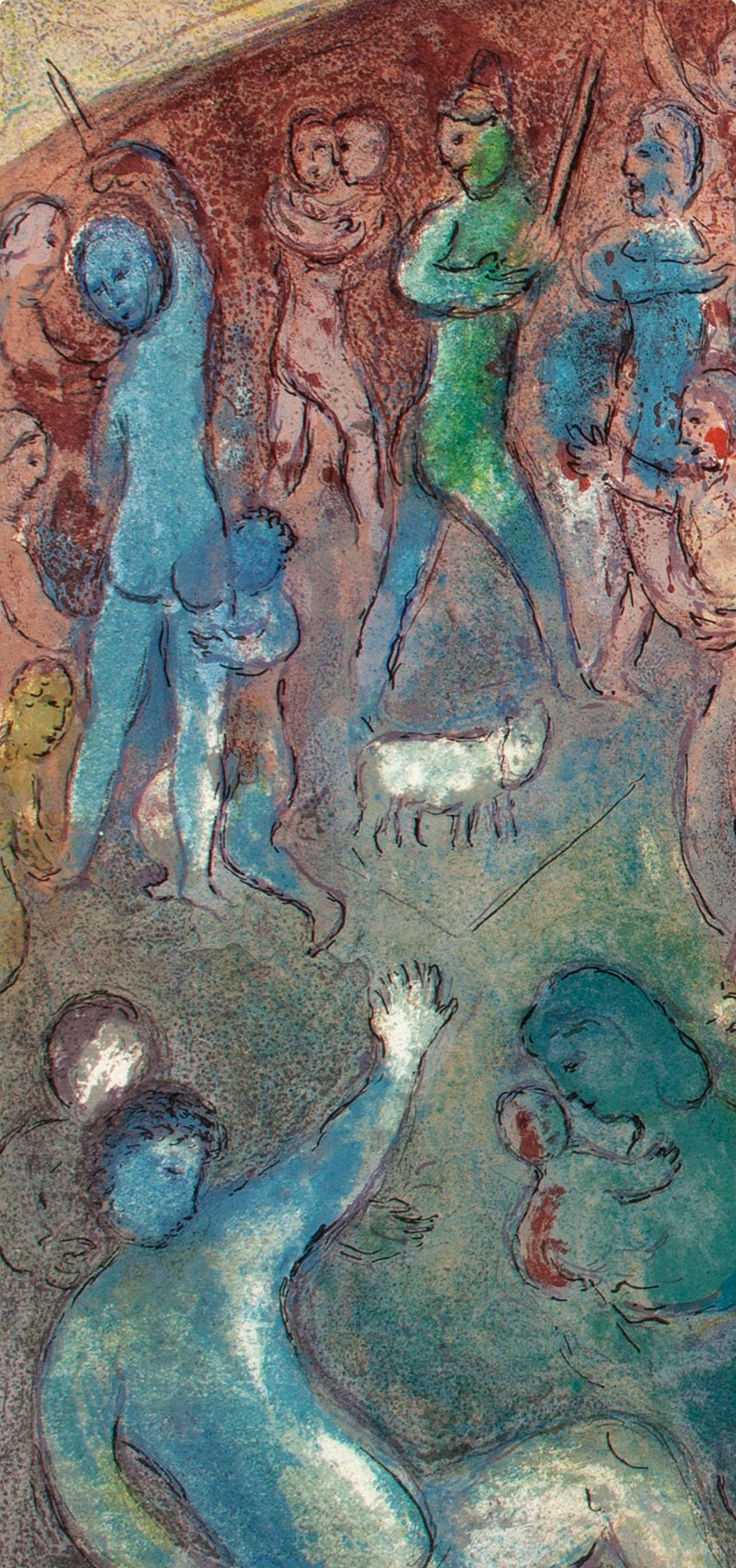 Chagall, Enlèvement de Chloé, Daphnis et Chloé (after) - Expressionniste Print par Marc Chagall