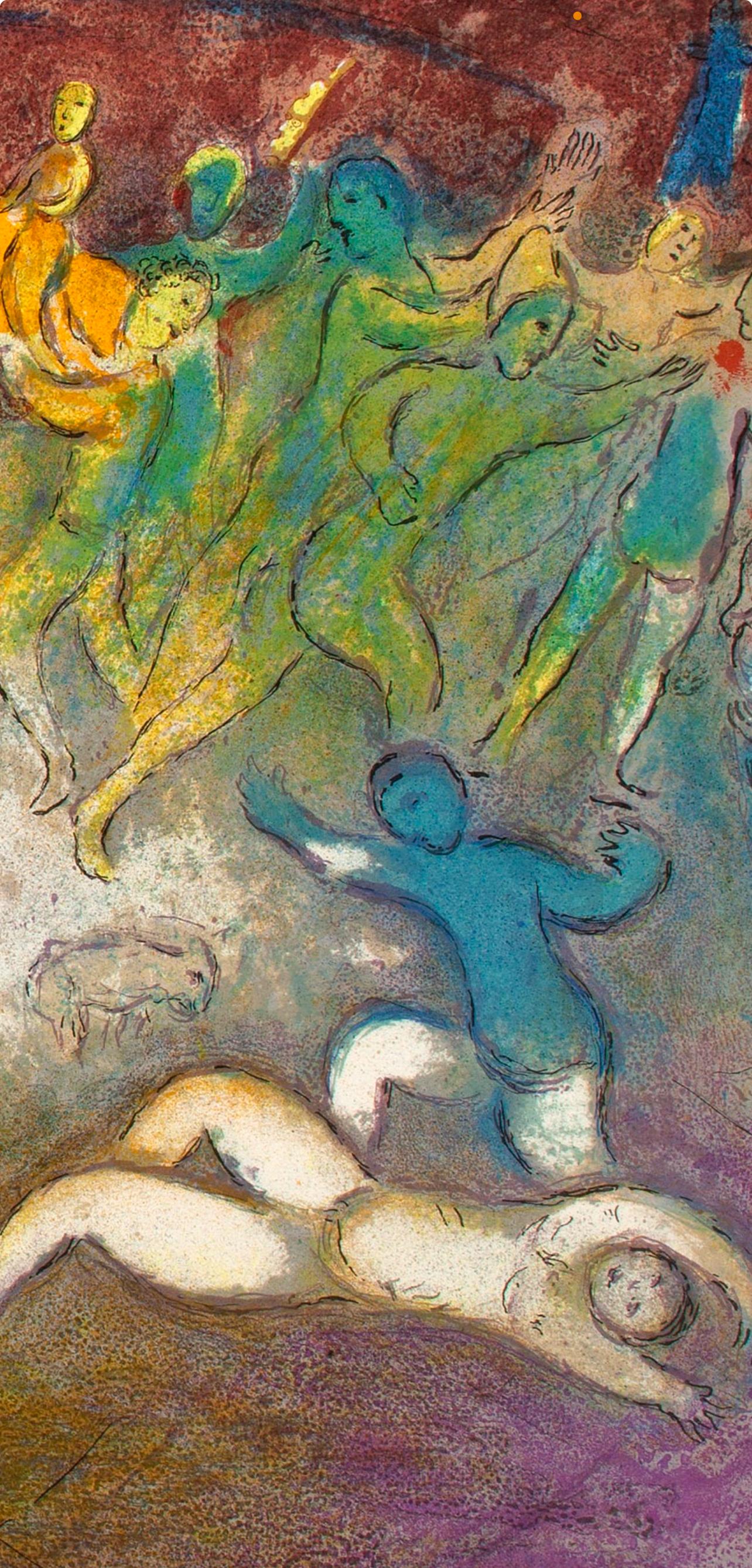 Chagall, Enlèvement de Chloé, Daphnis et Chloé, Daphnis et Chloé (after) - Expressionist Print by Marc Chagall
