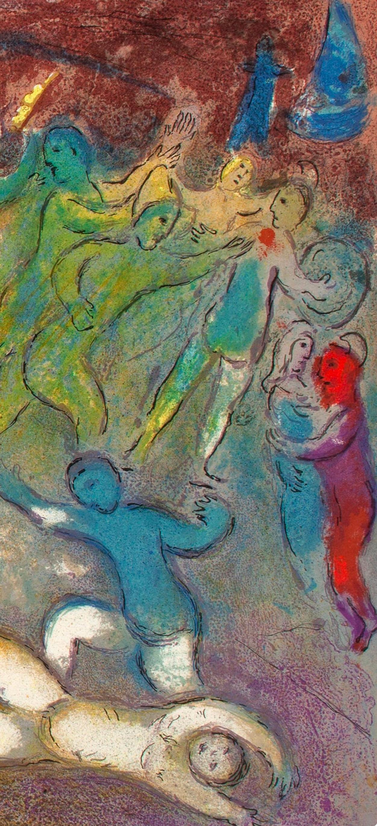 Title: Enlèvement de Chloé, Daphnis et Chloé, Daphnis et Chloé
Year: 1977
Medium: Lithograph on wove paper
Size: 12.5 x 19 inches, with centerfold, as issued
Inscription: Unsigned and unnumbered, as issued
Notes: From the album, Daphnis and Chloe.