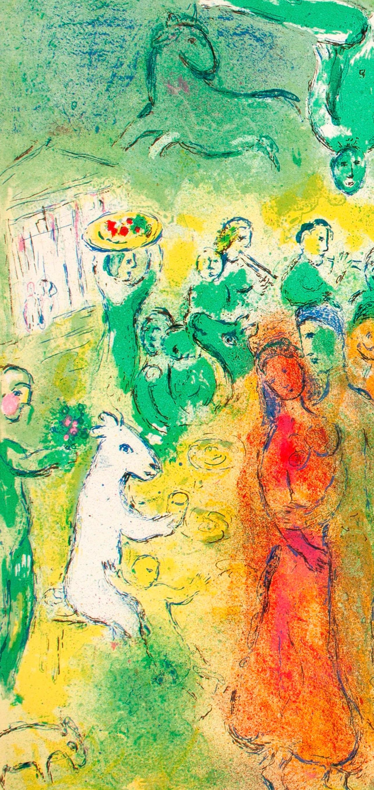 Chagall, Festin nuptial dans la grot, Daphnis et Chloé, Daphnis et Chloé (after) - Print by Marc Chagall